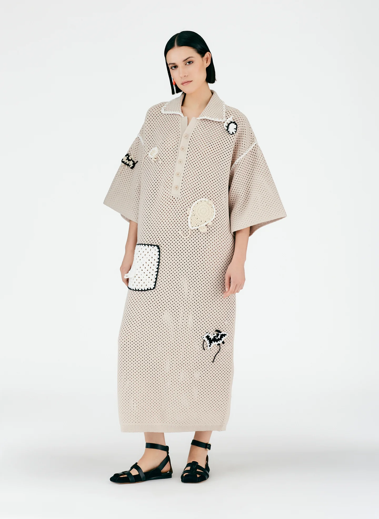 Tech Crochet Polo Shirtdress - Image 11