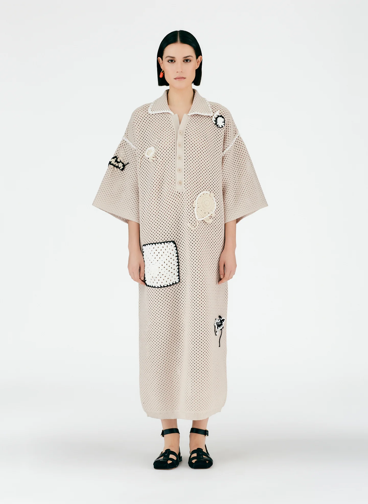 Tech Crochet Polo Shirtdress - Image 7