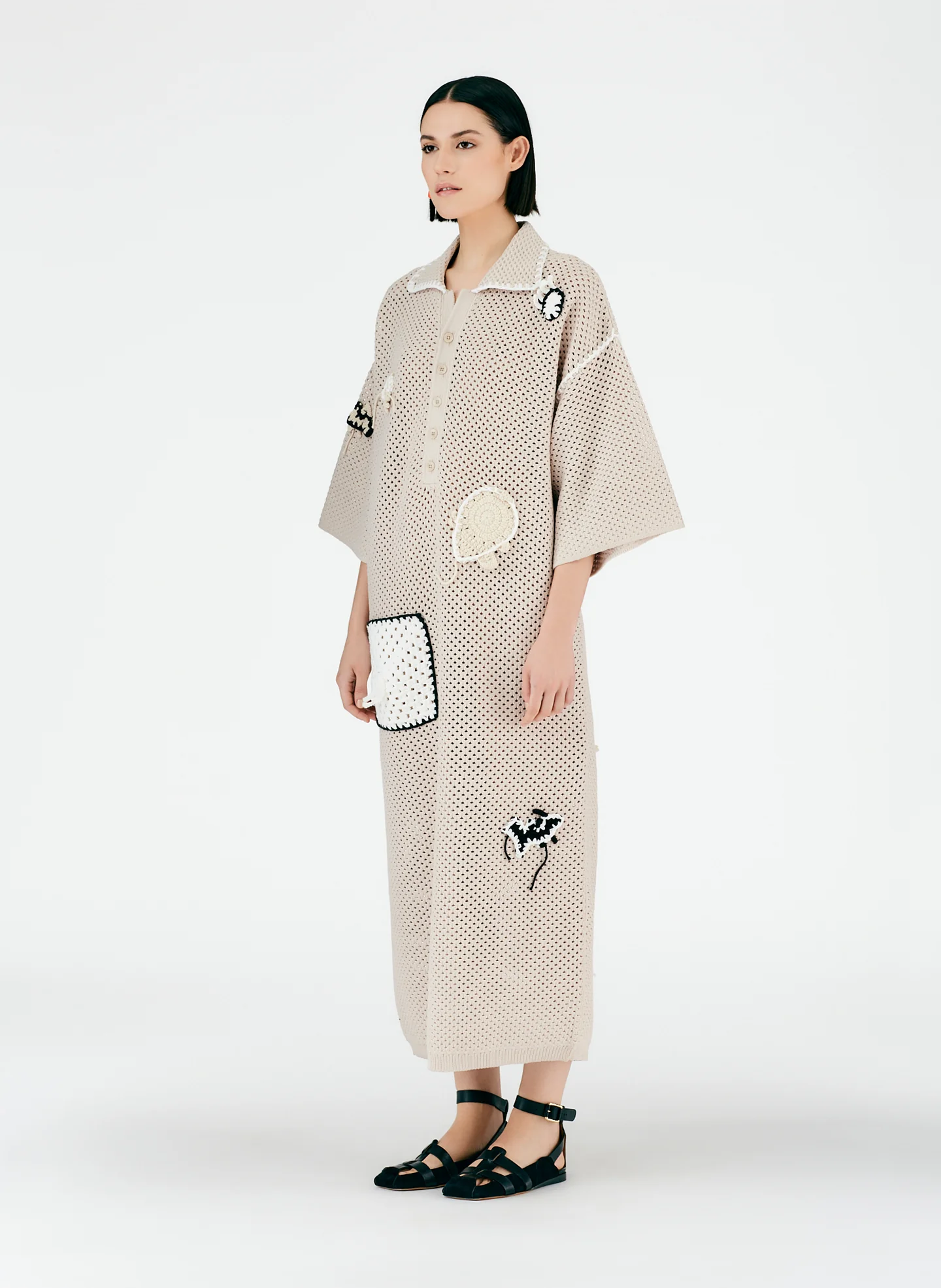 Tech Crochet Polo Shirtdress - Image 8