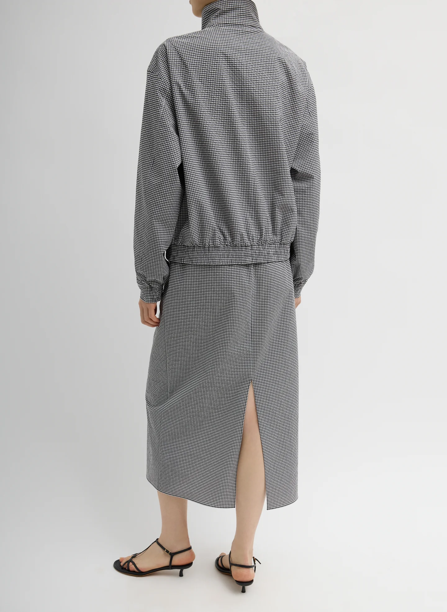Tech Gingham Slip Skirt - Image 4