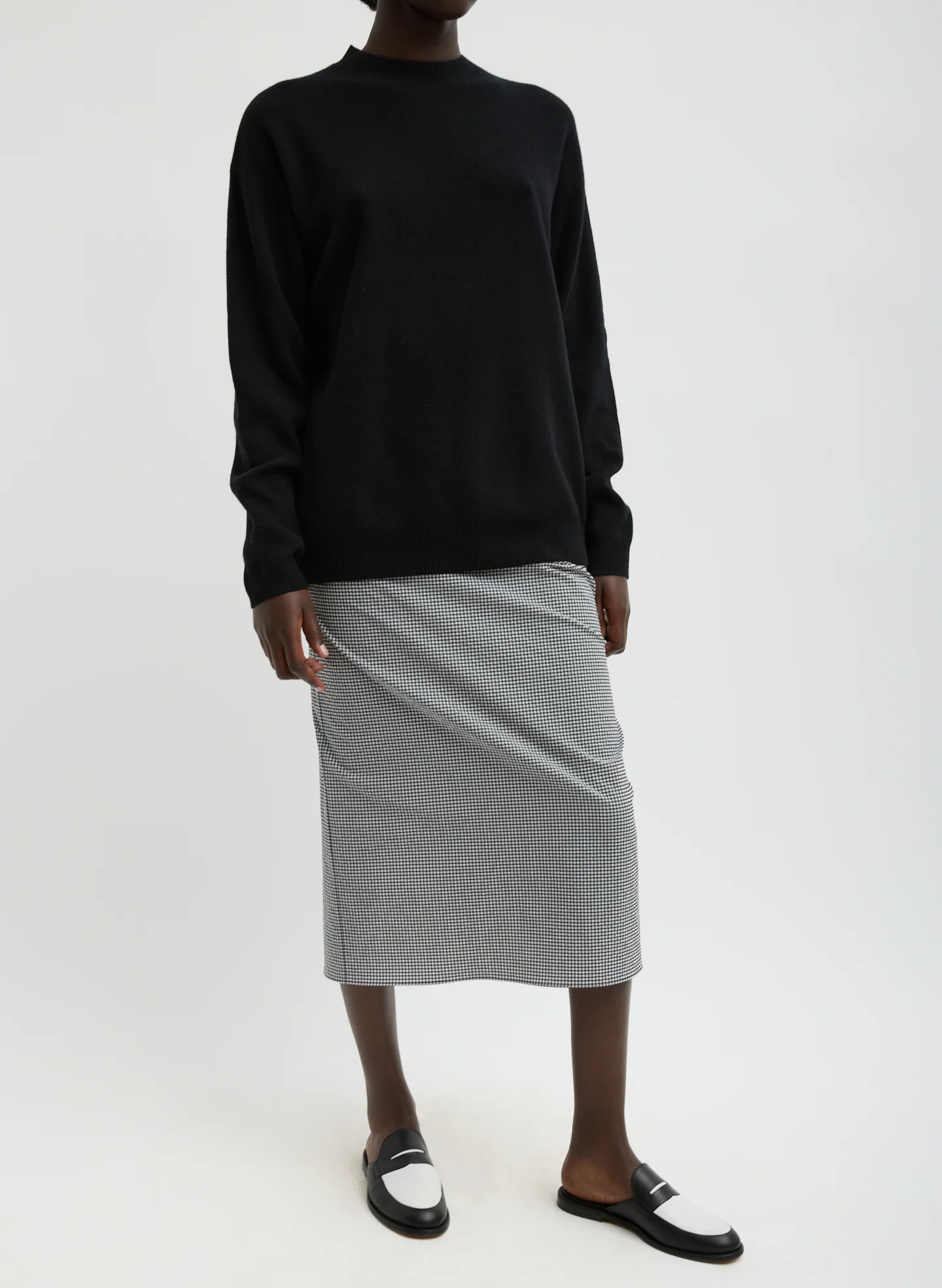 Tech Gingham Slip Skirt - Image 5