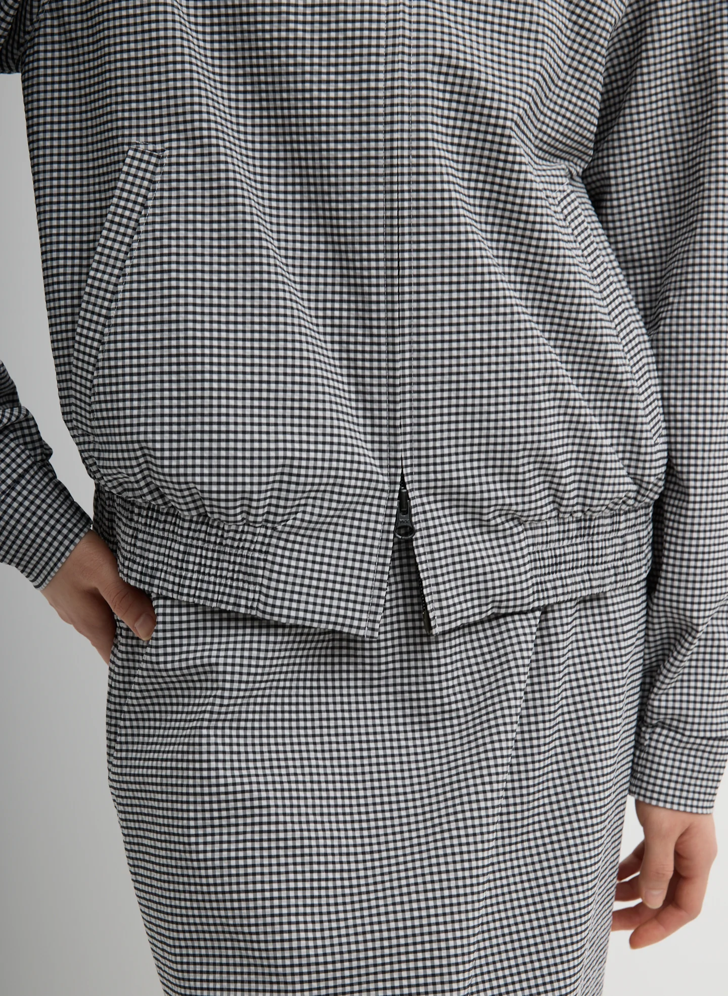 Tech Gingham Track Jacket - Image 7