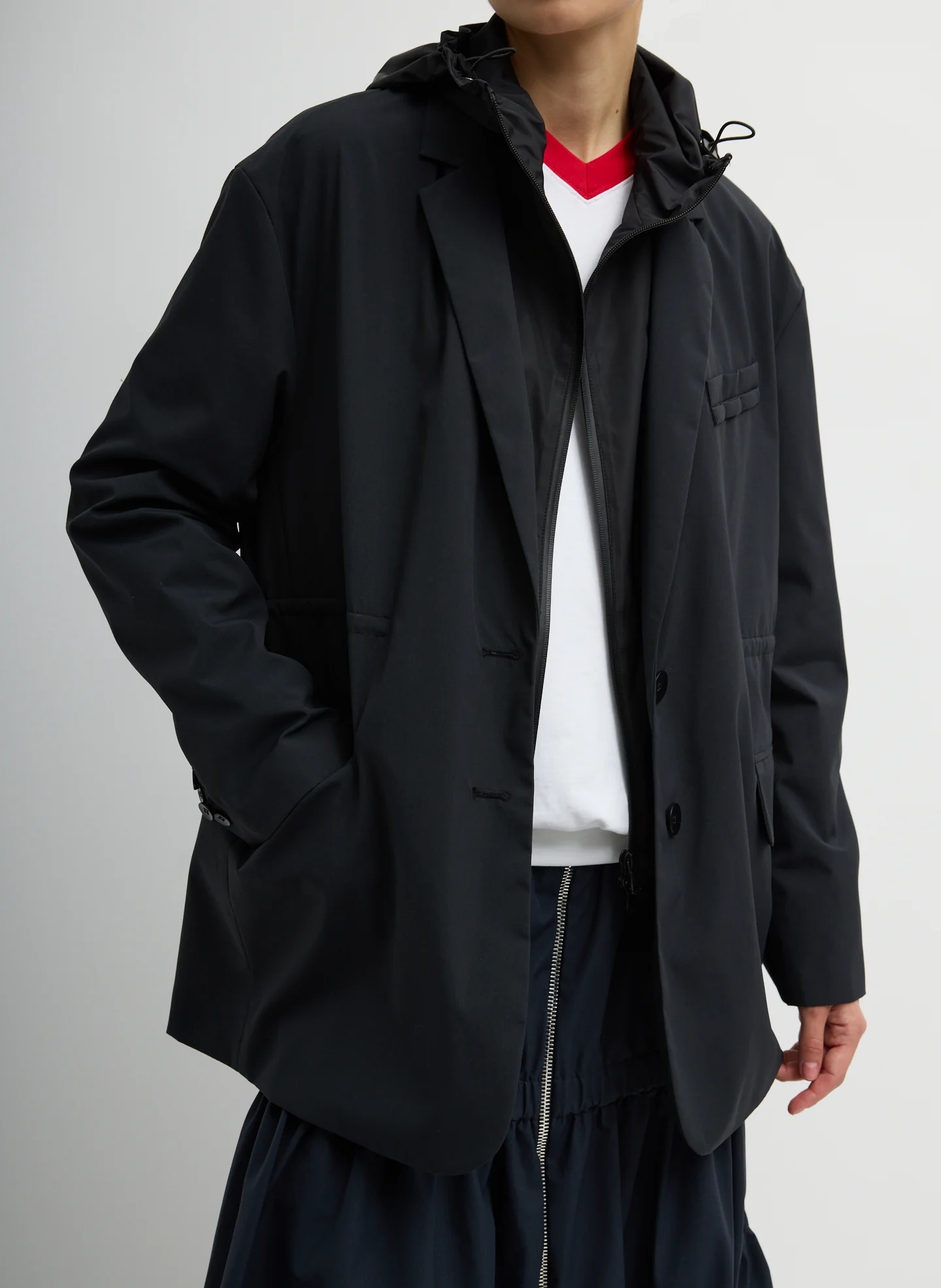 Tech Suiting Anorak Blazer With Zip Off Vest - Image 3