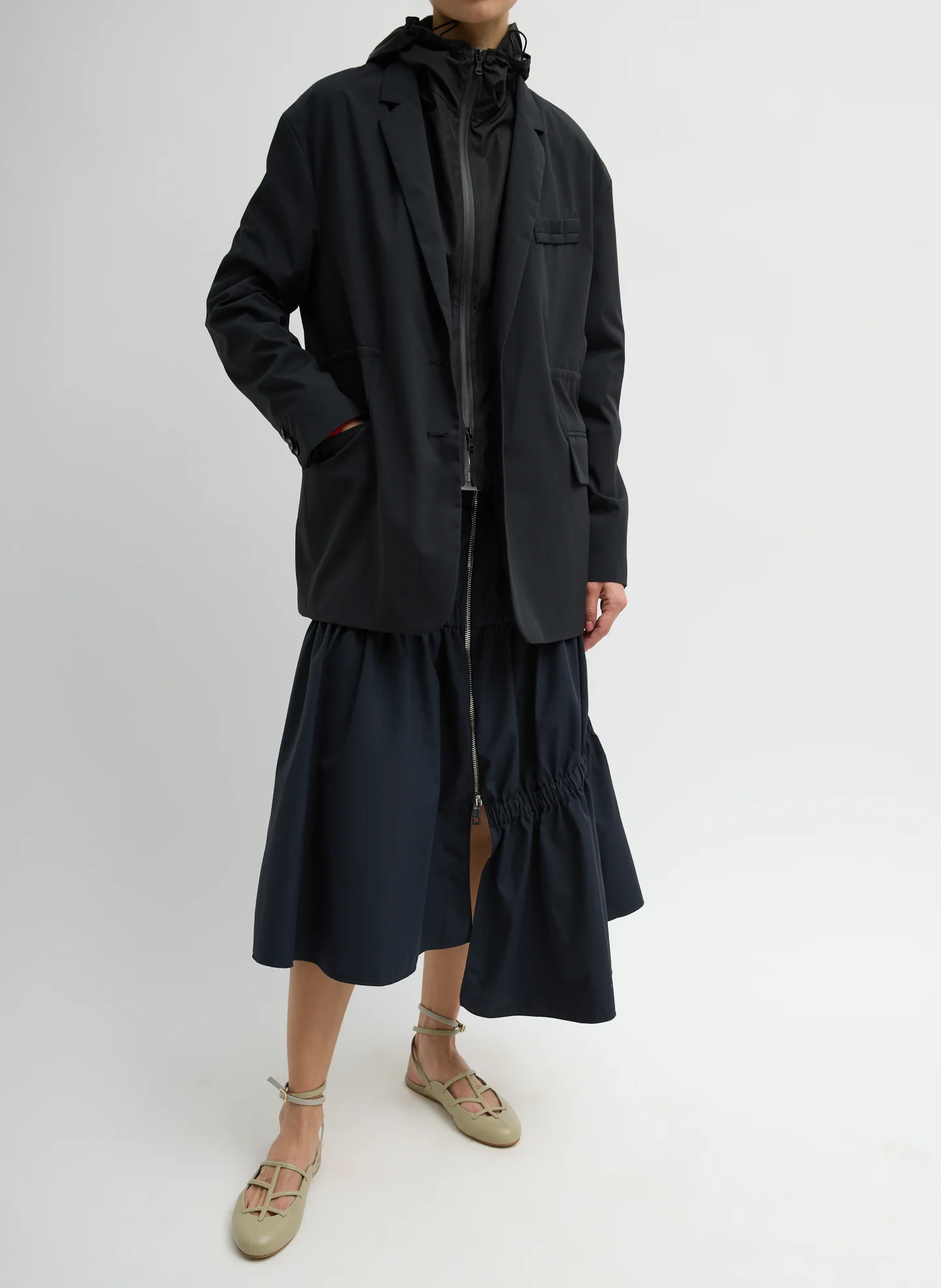 Tech Suiting Anorak Blazer With Zip Off Vest - Image 4
