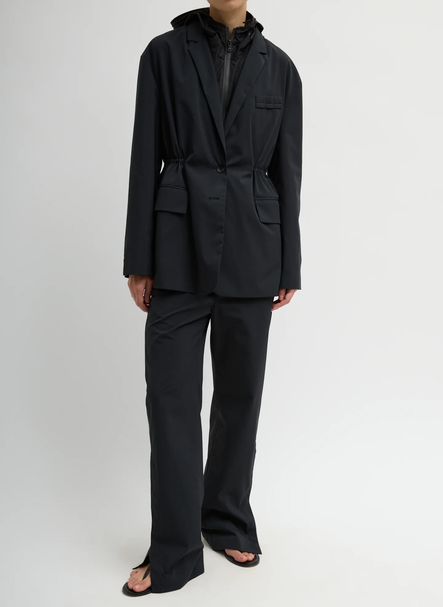 Tech Suiting Anorak Blazer With Zip Off Vest - Image 5