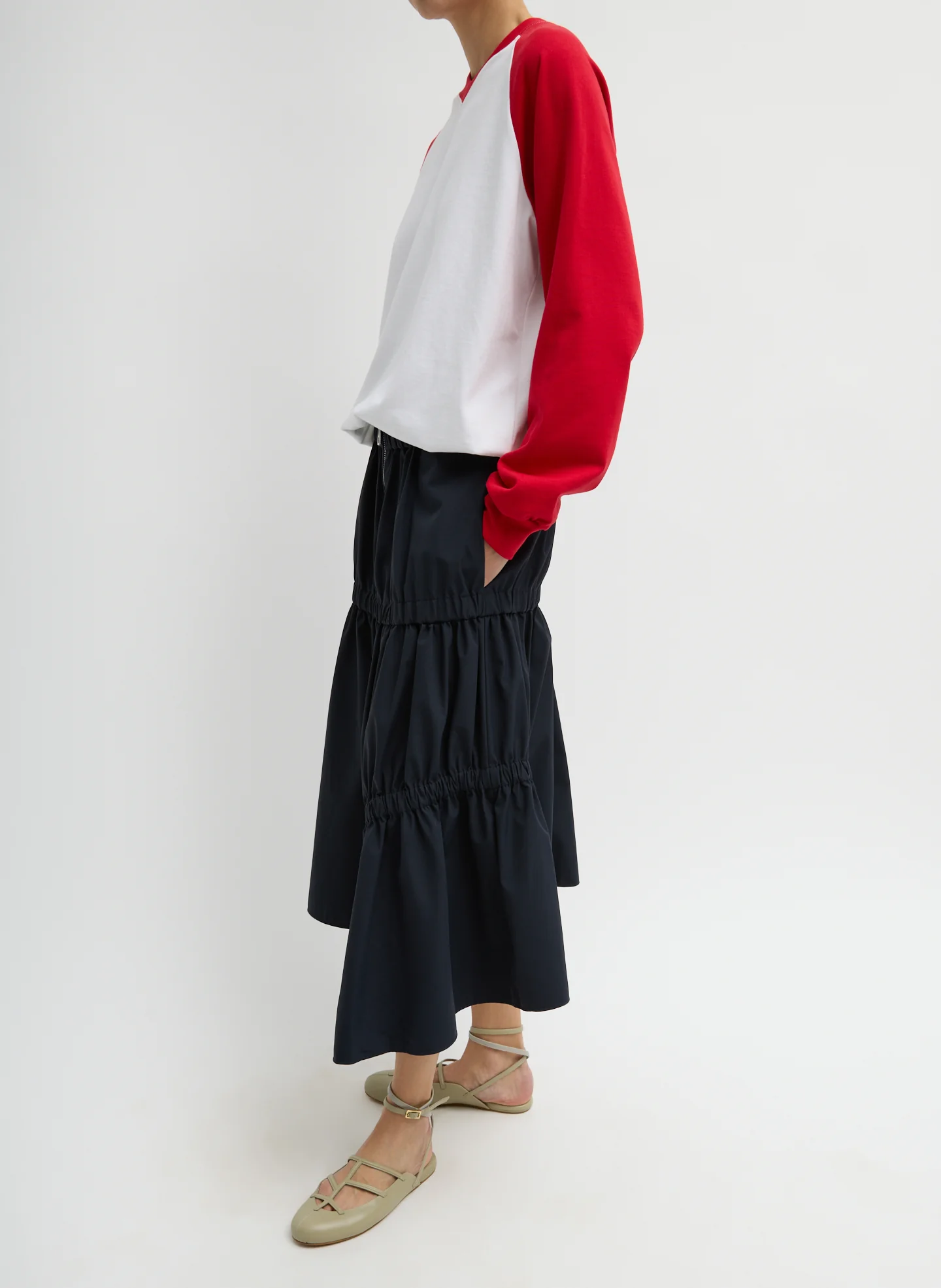 Tech Suiting Asymmetrical Skirt - Image 2