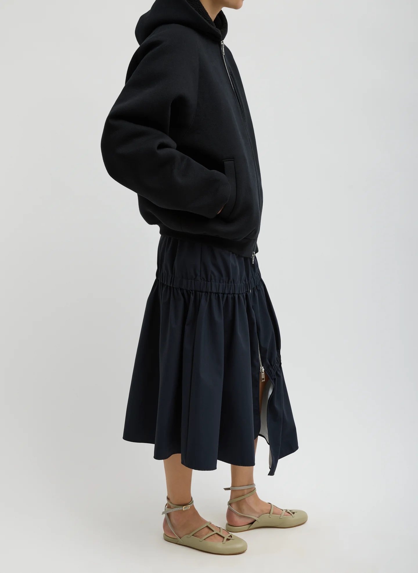 Tech Suiting Asymmetrical Skirt - Image 5