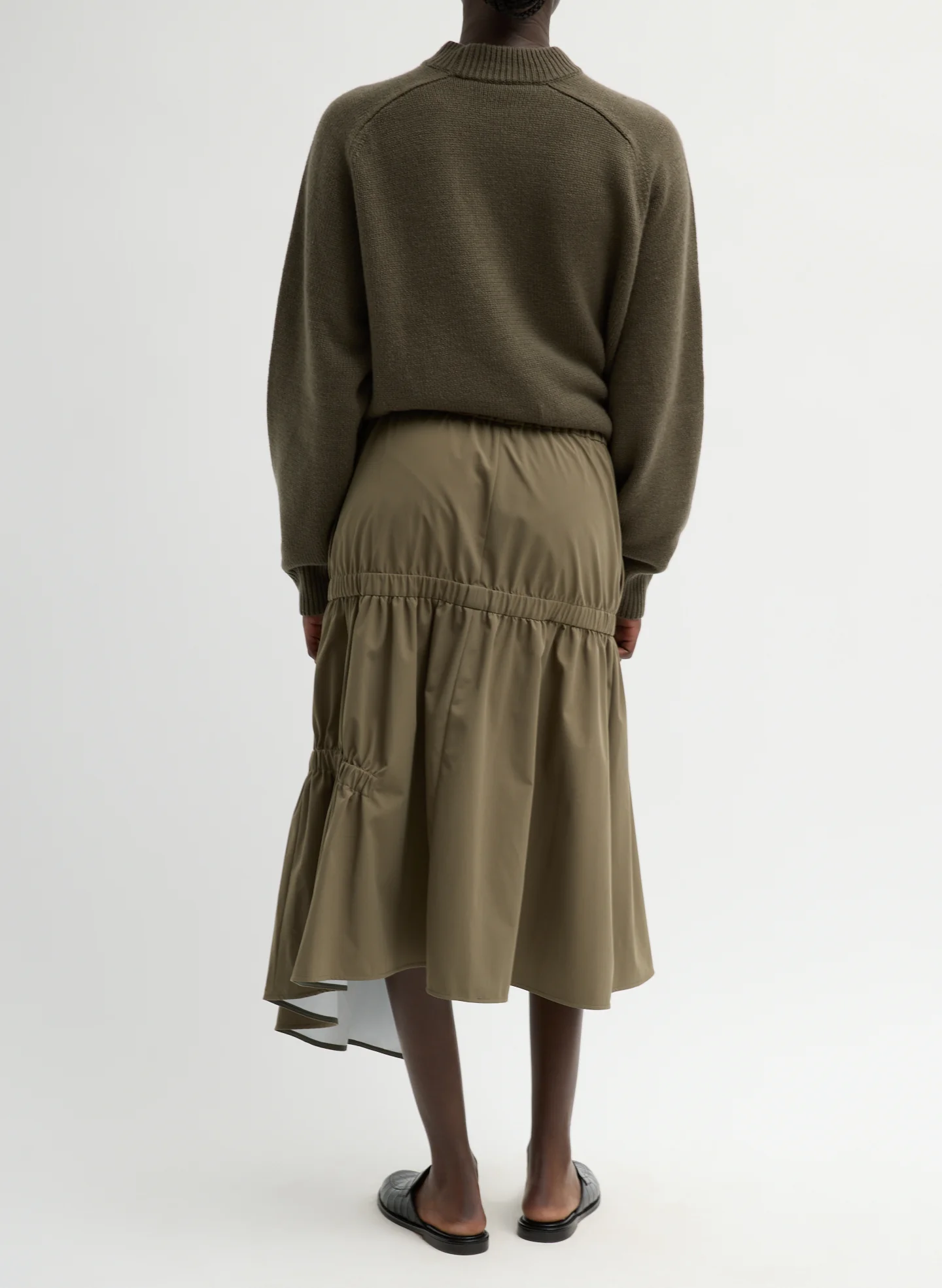 Tech Suiting Asymmetrical Skirt - Image 3