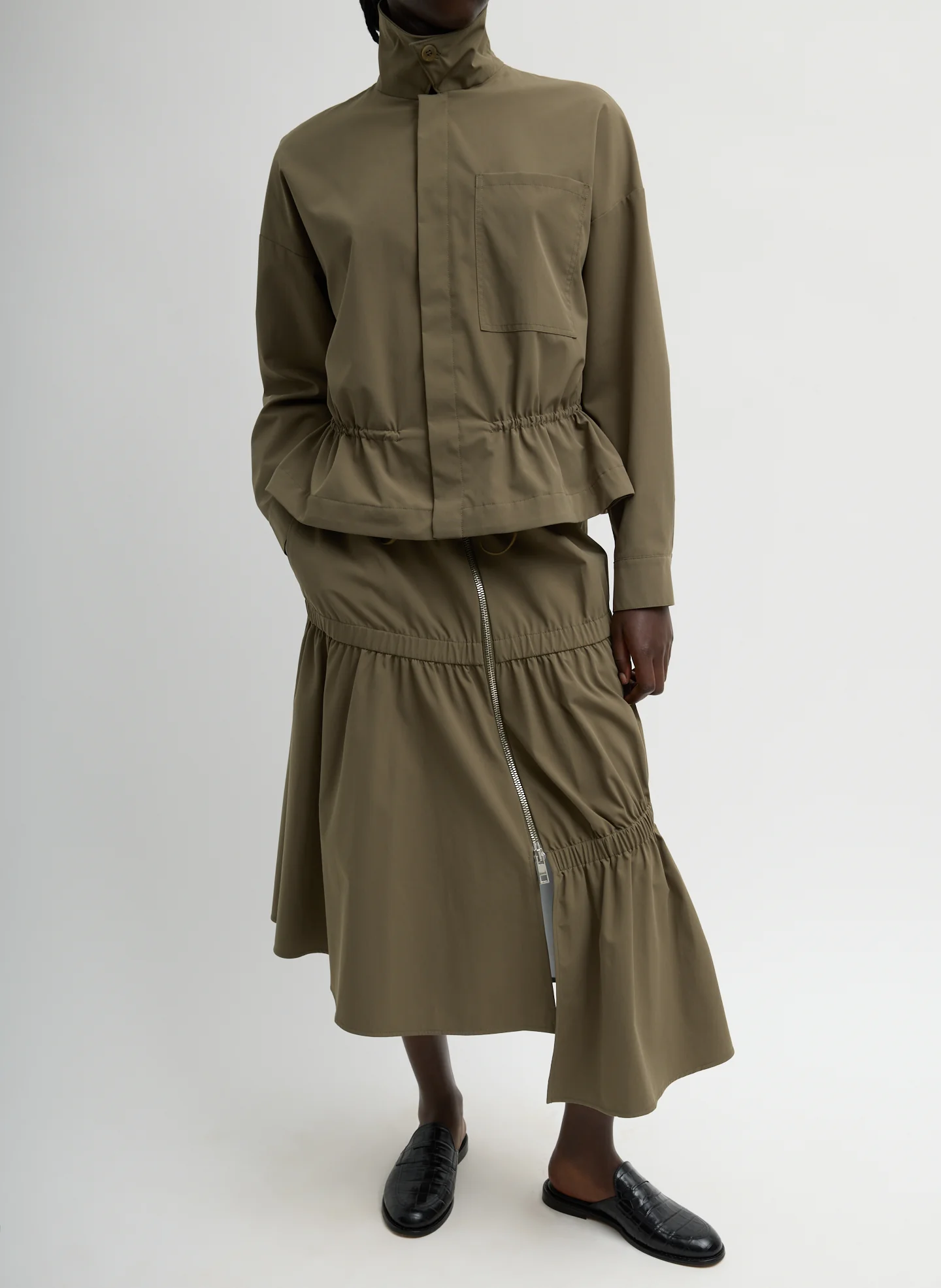 Tech Suiting Asymmetrical Skirt - Image 4