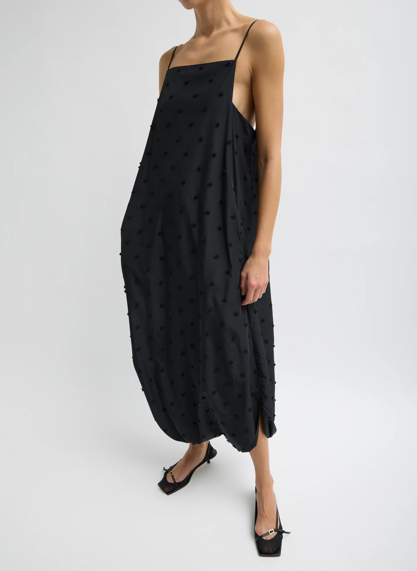Tech Swiss Dot Square Neck Cami Dress - Image 5
