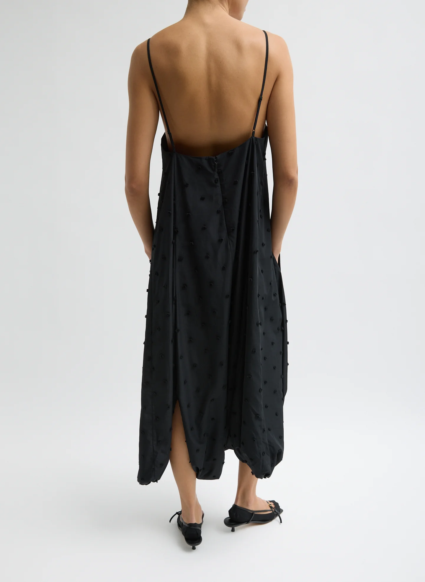 Tech Swiss Dot Square Neck Cami Dress - Image 6