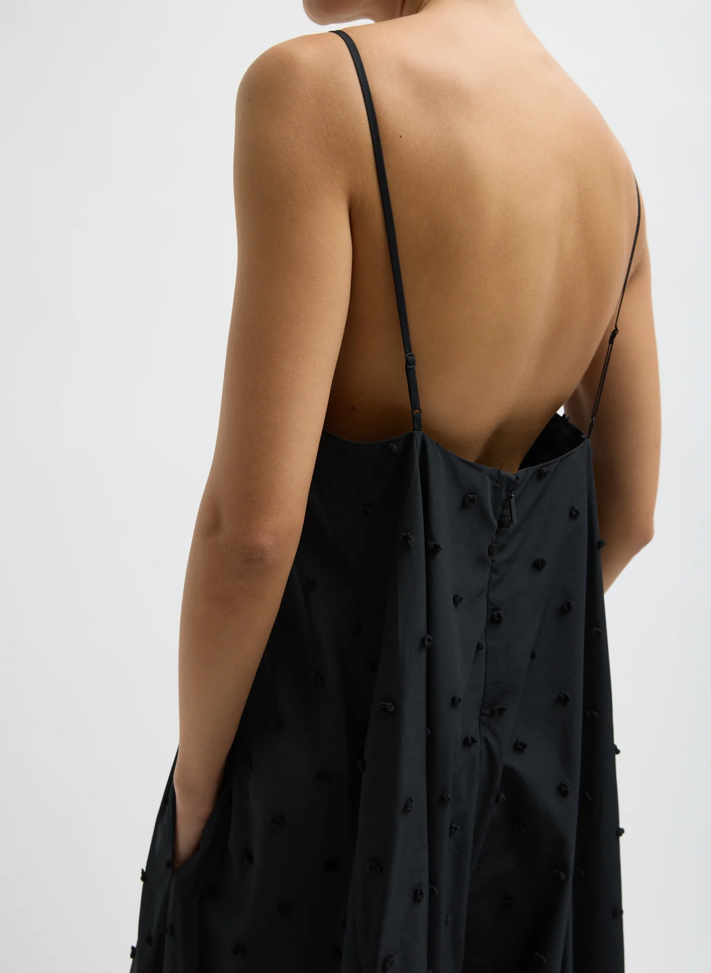 Tech Swiss Dot Square Neck Cami Dress - Image 7
