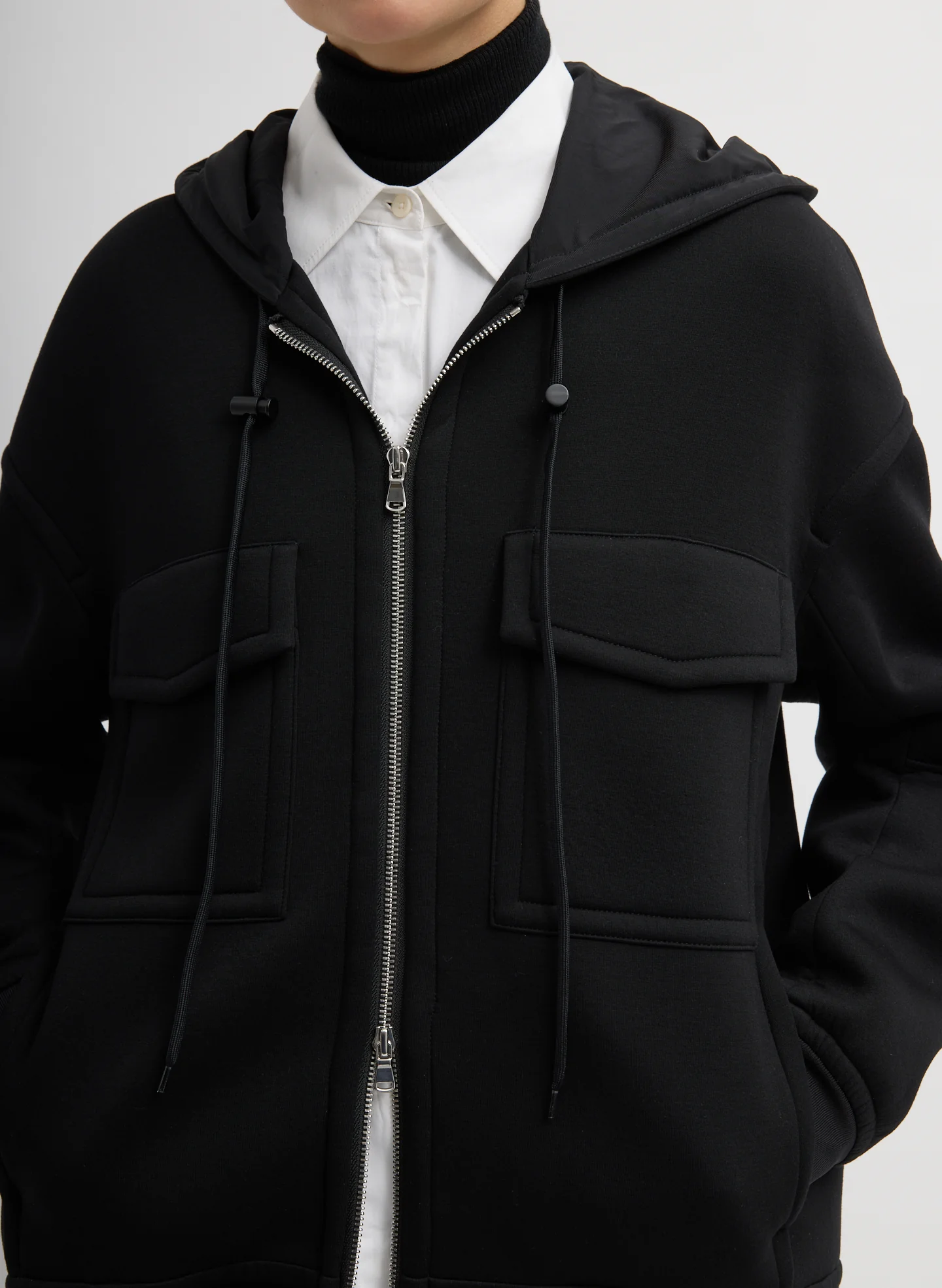 Techy Viscose Zip Up Hoodie - Image 3