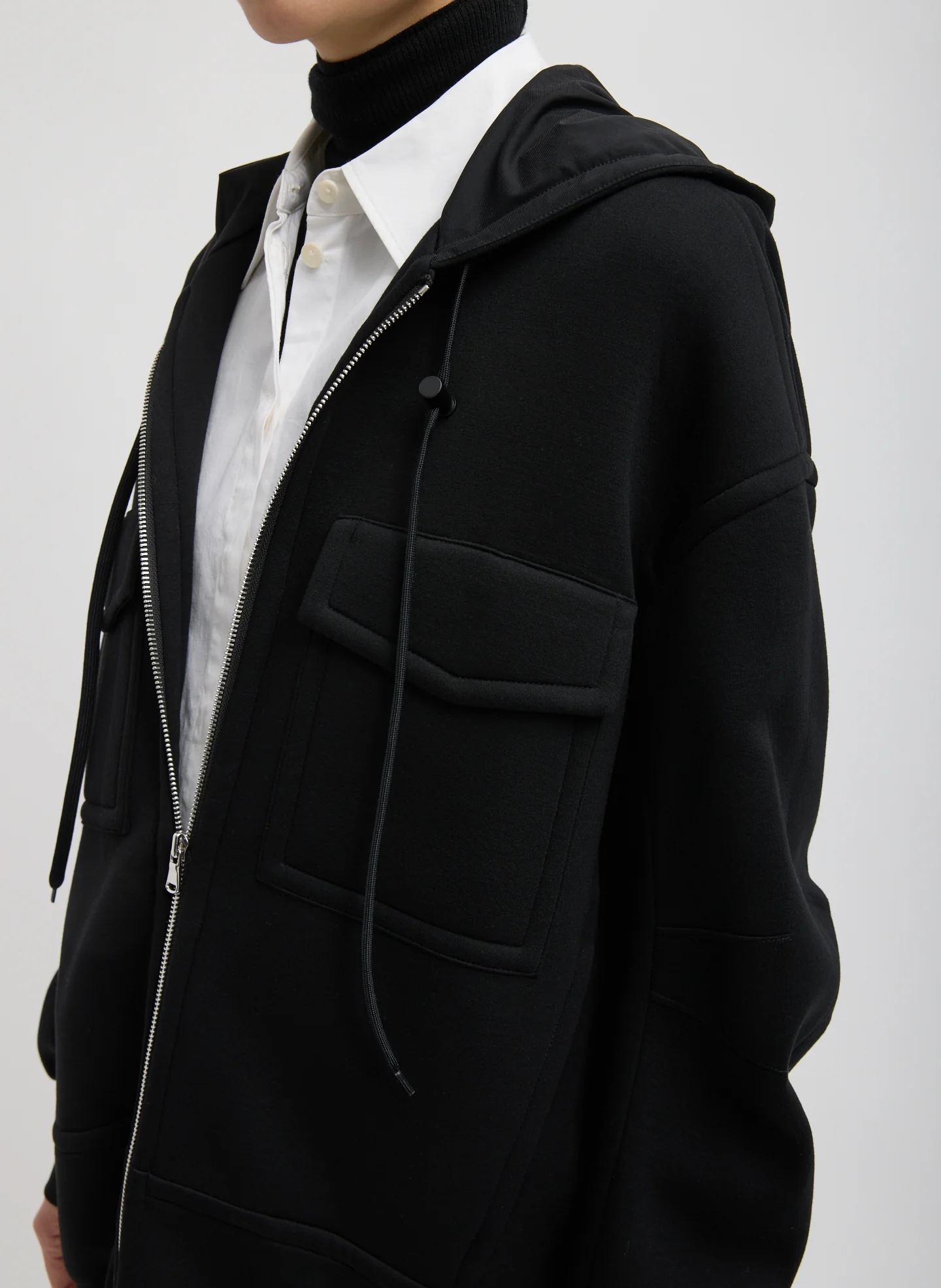 Techy Viscose Zip Up Hoodie - Image 4