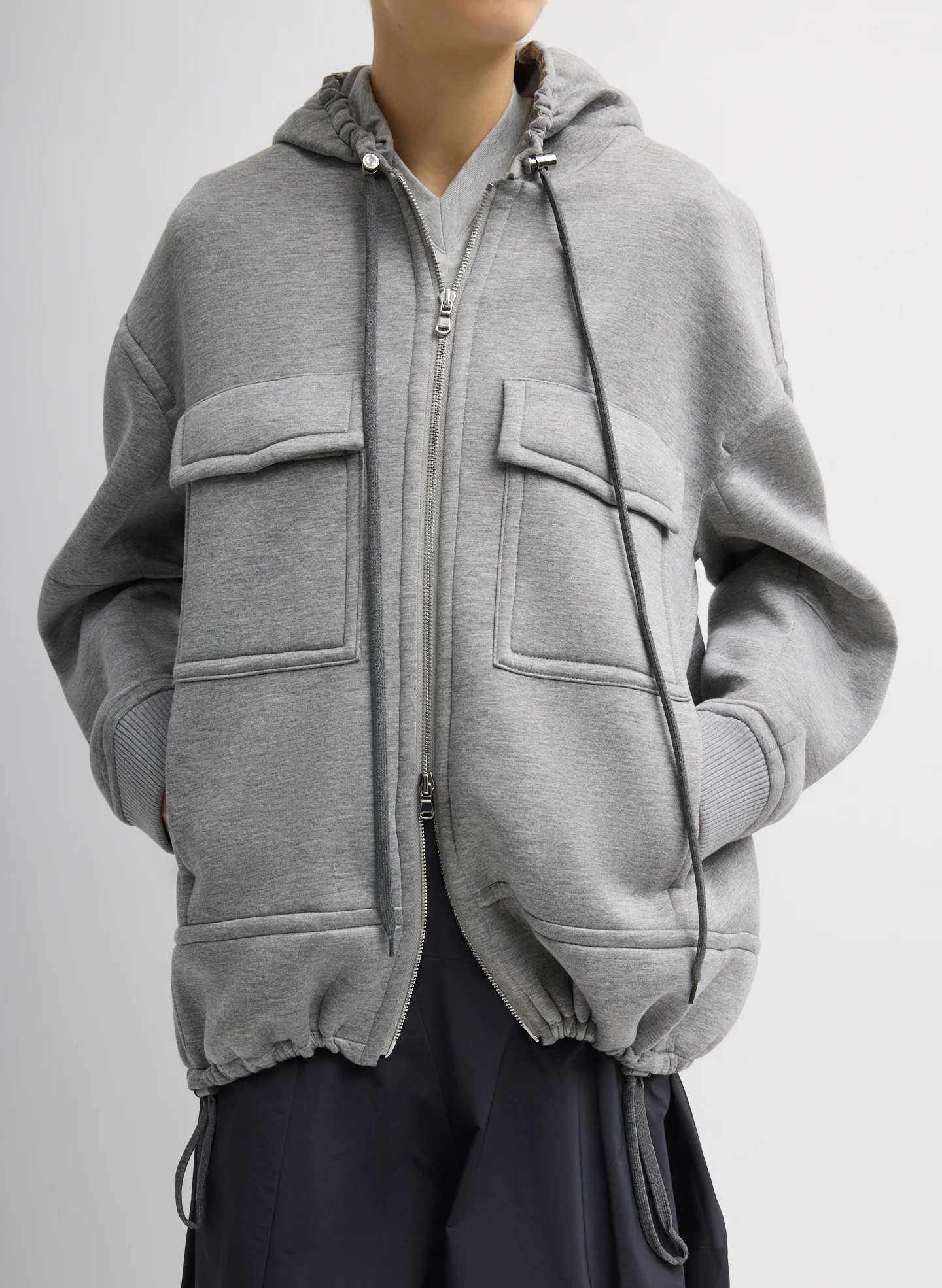 Techy Viscose Zip Up Hoodie