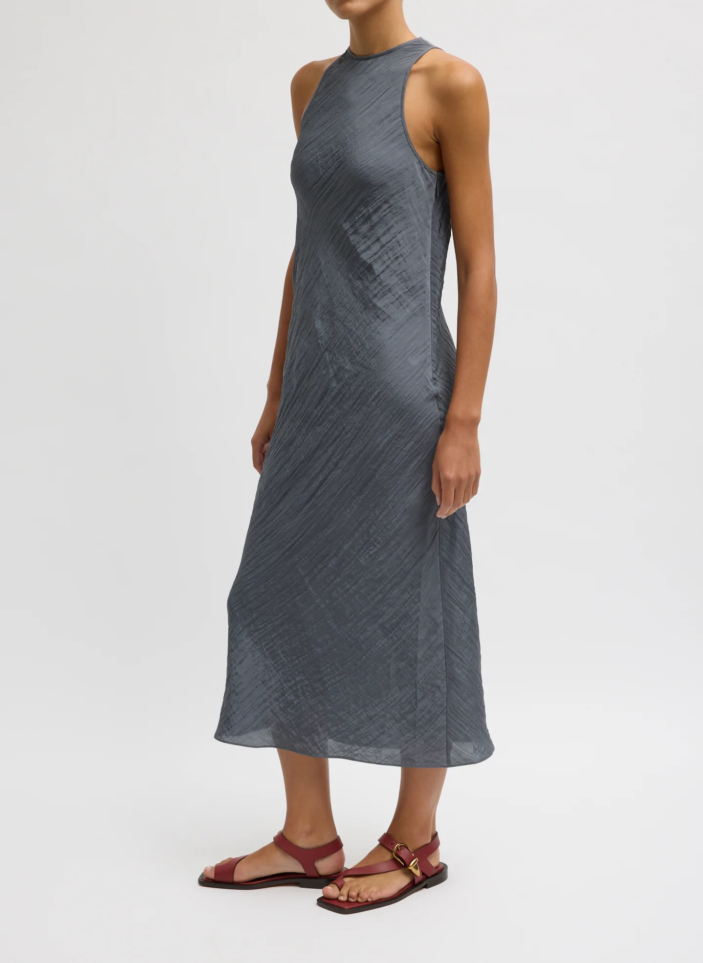 The Crinkle Slip Midi Bias Dress - Image 3