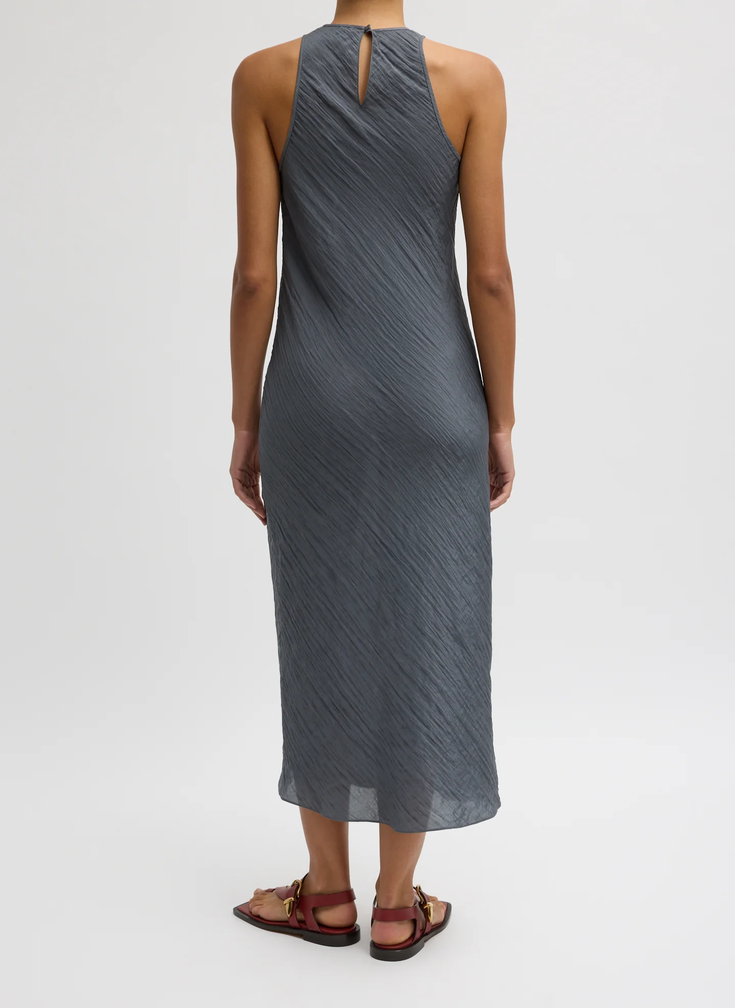 The Crinkle Slip Midi Bias Dress - Image 4