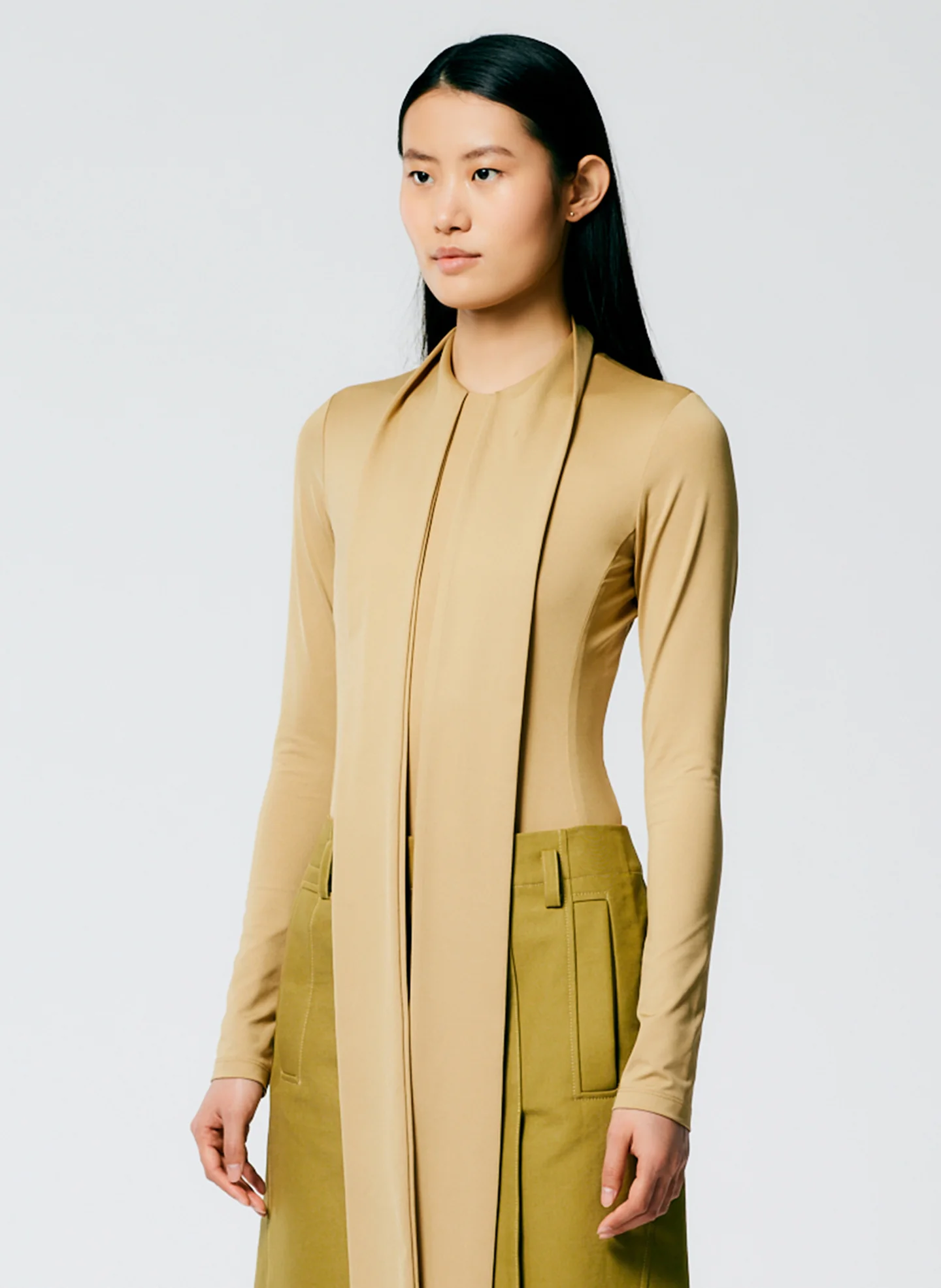 Tie Neck Stretch Bodysuit - Image 3