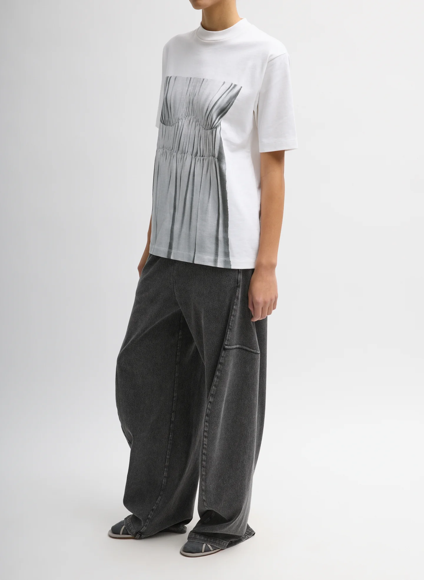Trompe L'oeil Printed T-Shirt - Image 2
