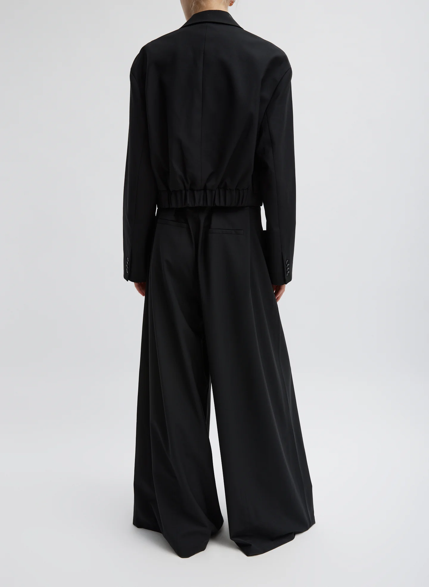 Tropical Wool Cropped Bomber Blazer - Image 6
