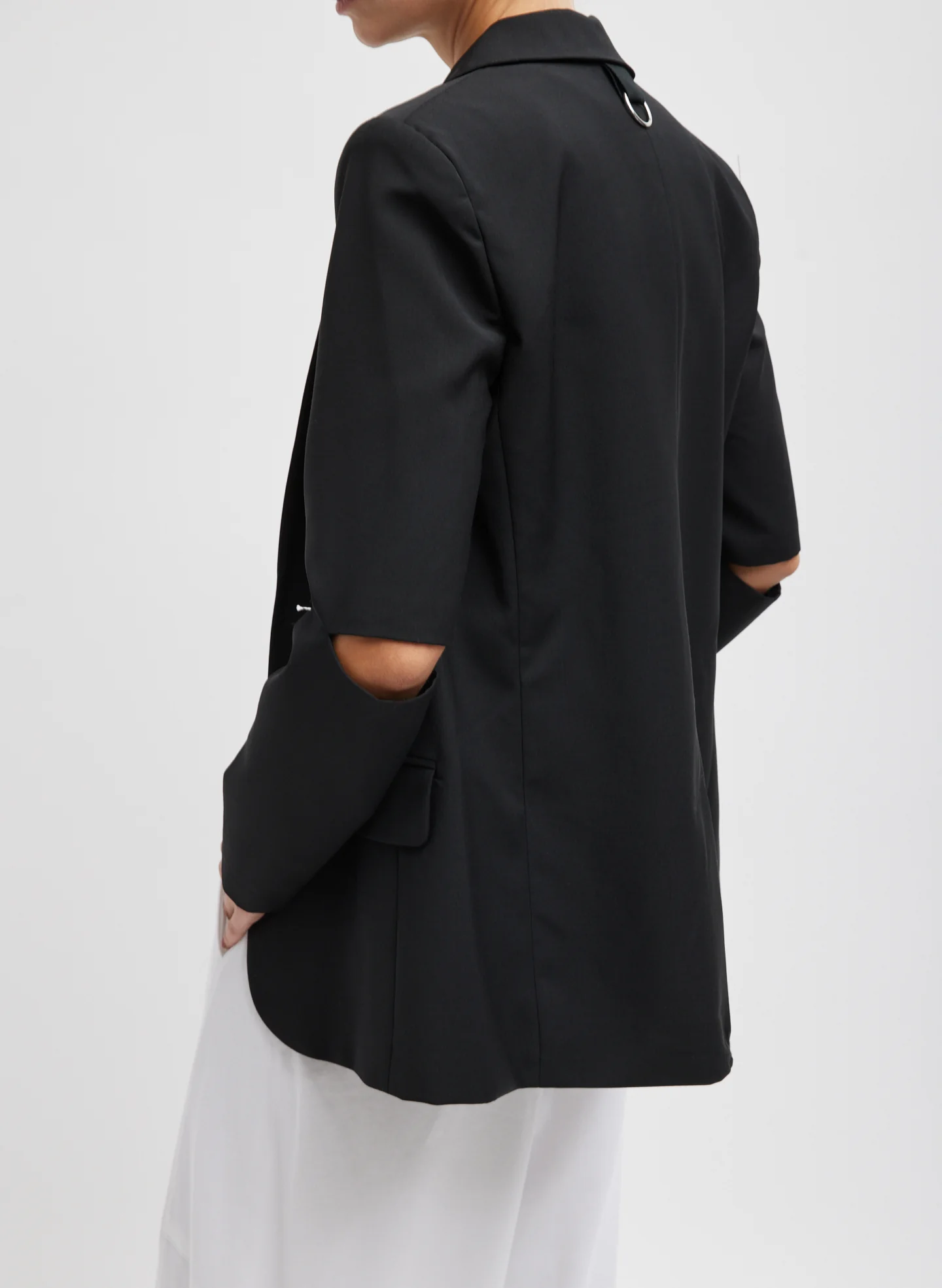 Tropical Wool Cutout Sleeve Marlon Blazer - Image 4