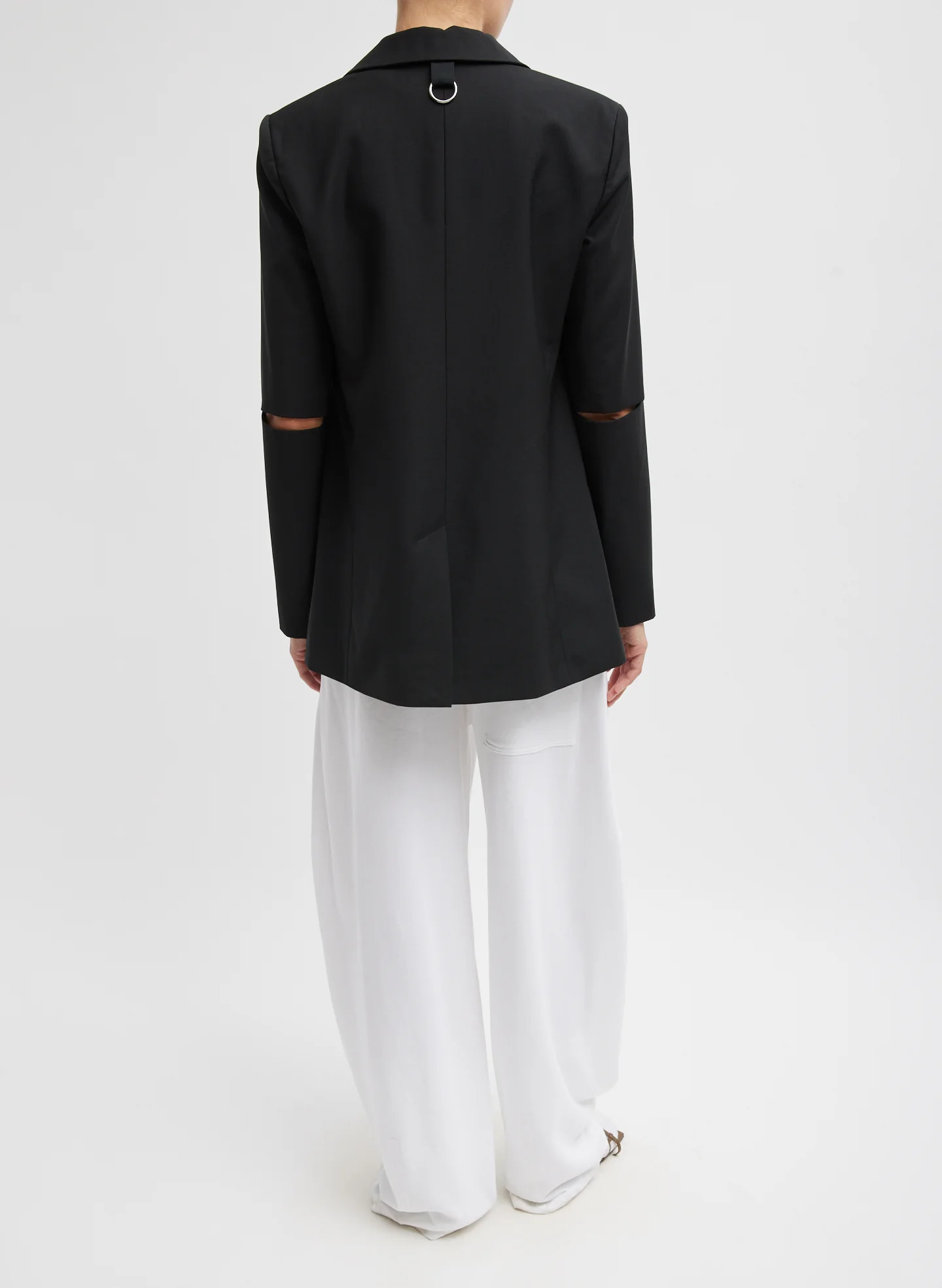Tropical Wool Cutout Sleeve Marlon Blazer - Image 5
