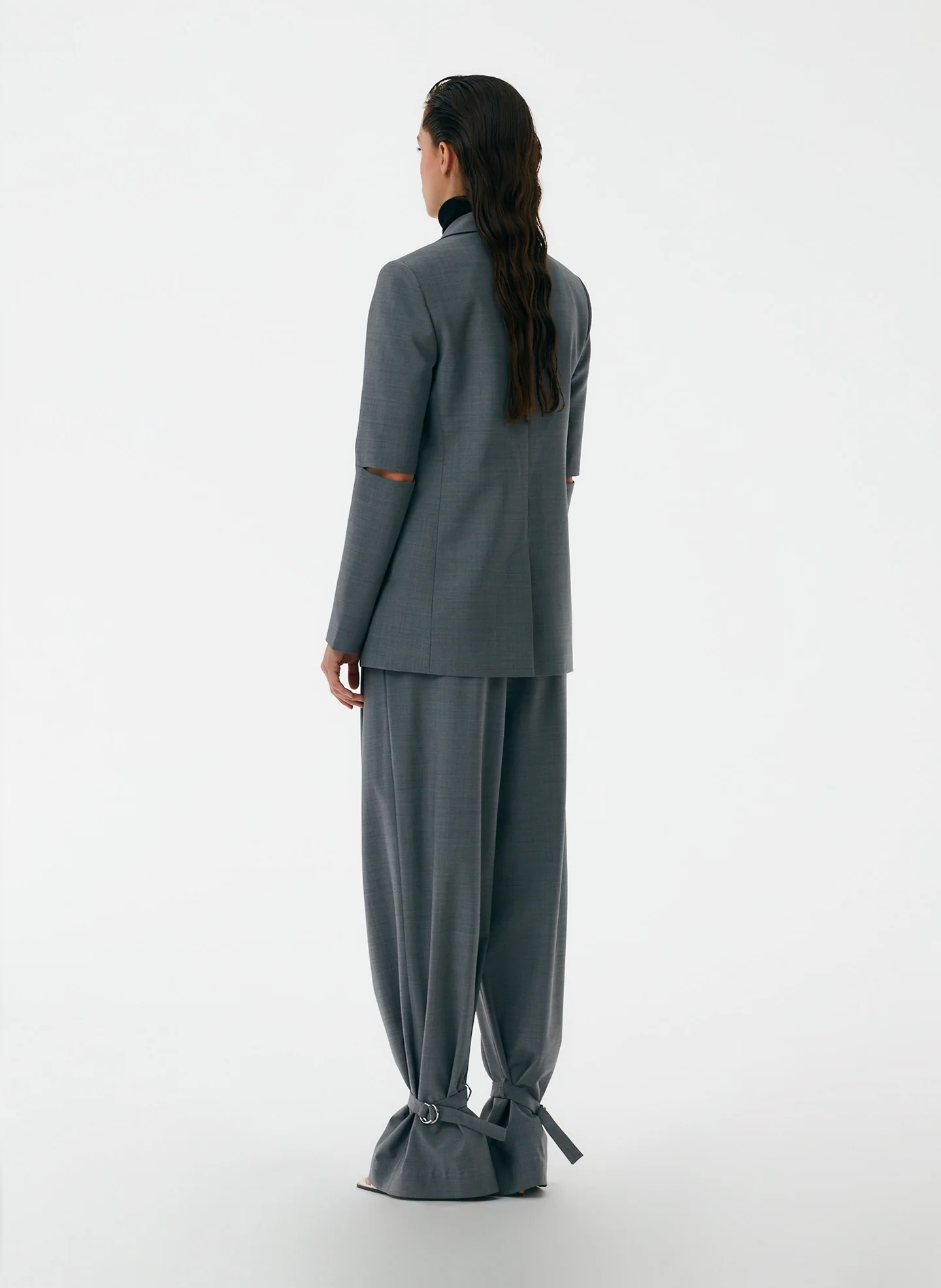 Tropical Wool Cutout Sleeve Marlon Blazer - Image 4