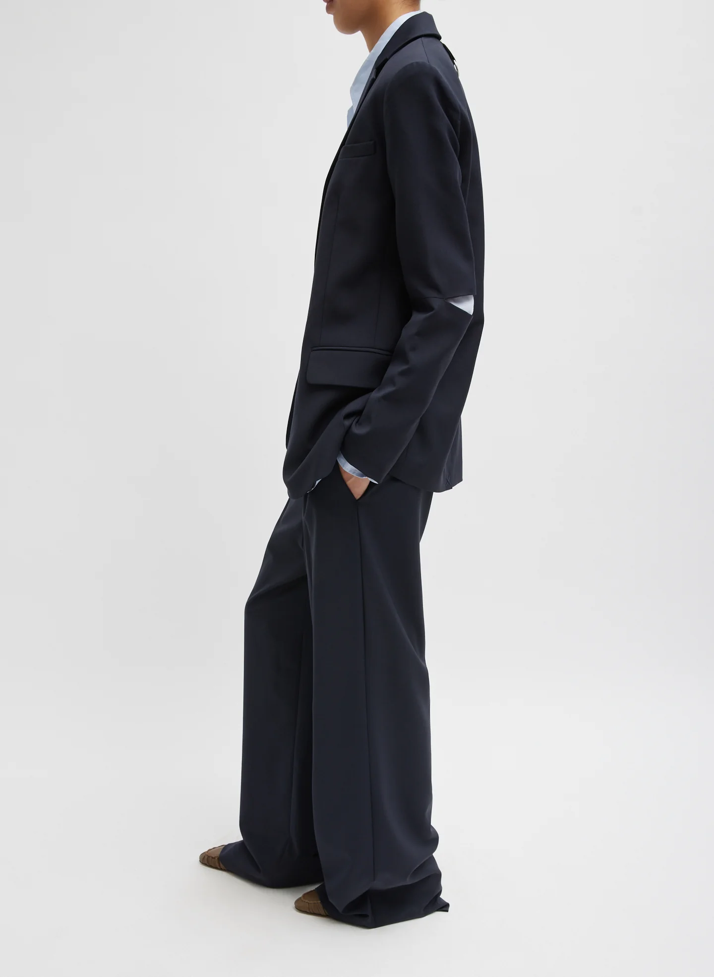Tropical Wool Cutout Sleeve Marlon Blazer - Image 4