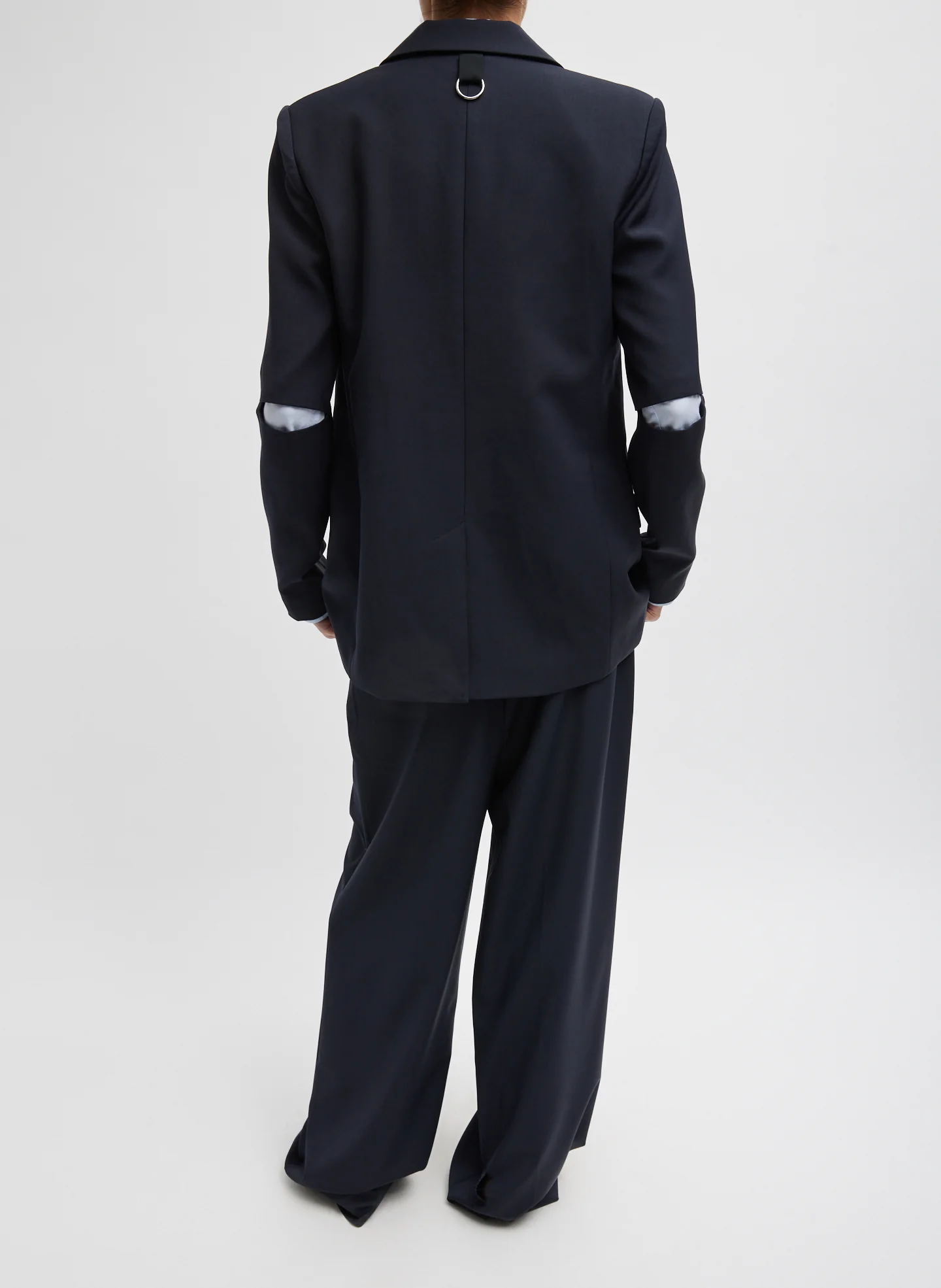 Tropical Wool Cutout Sleeve Marlon Blazer - Image 5