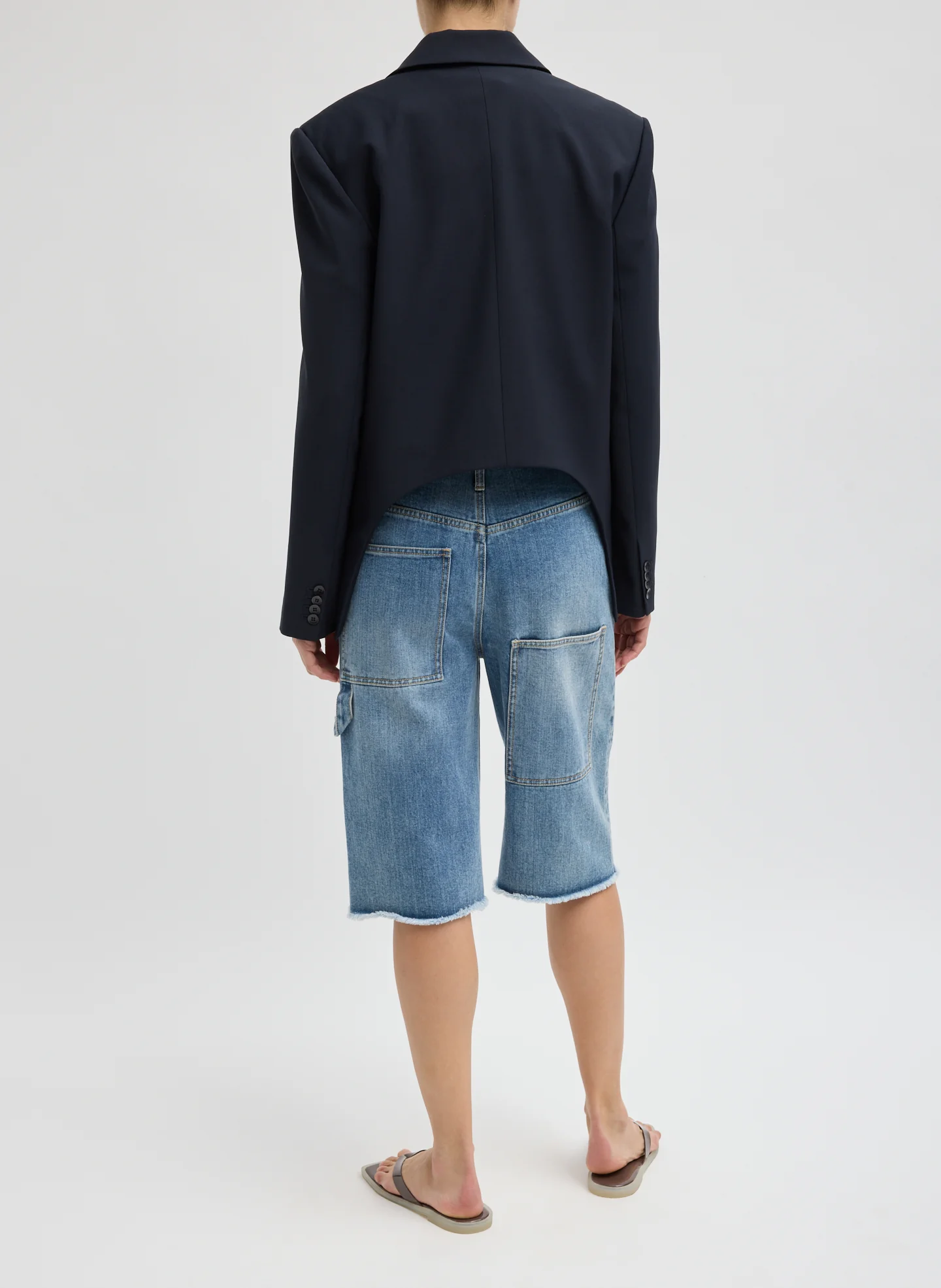 Tropical Wool Dennis Cutout Blazer - Image 3