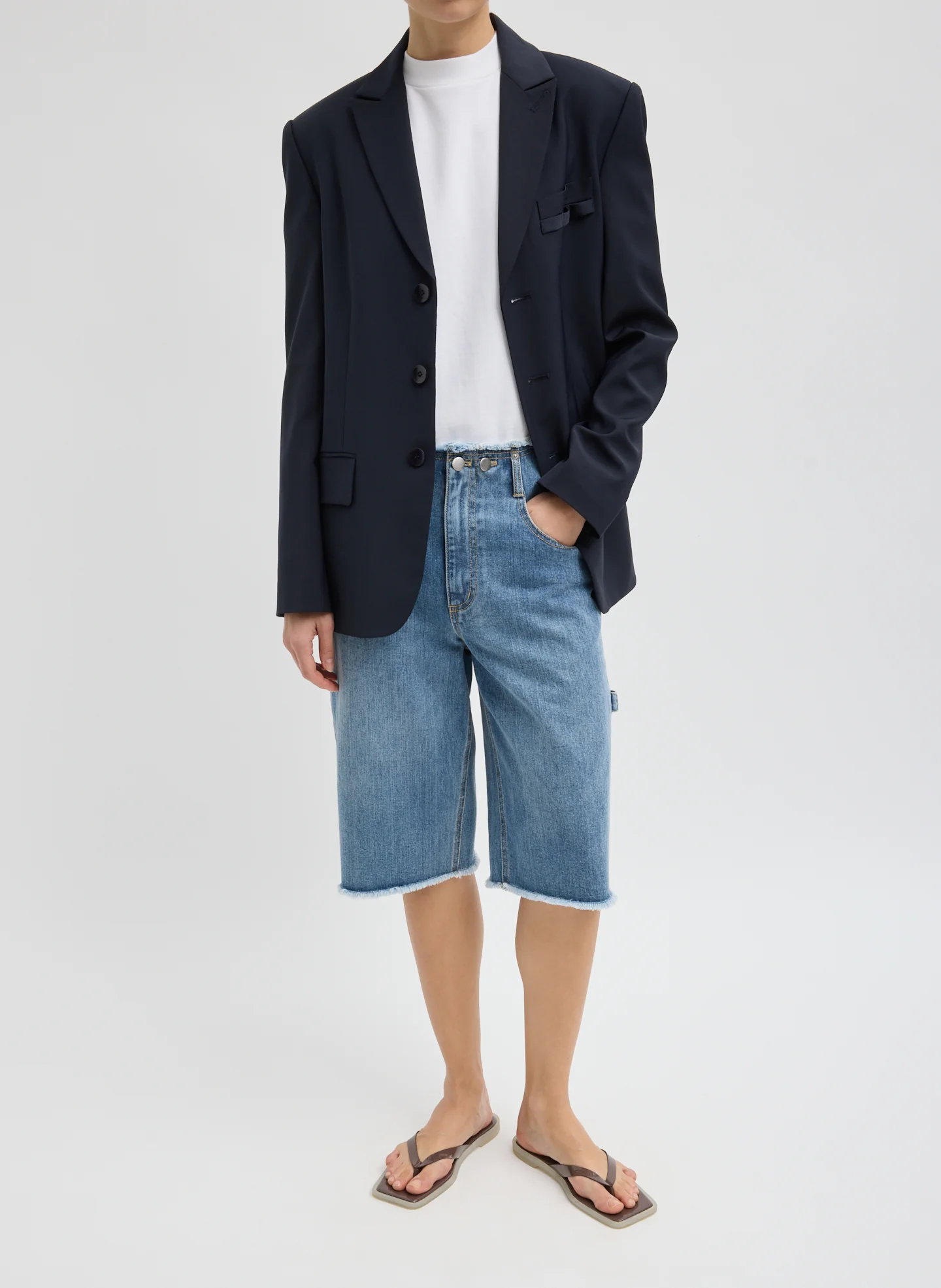 Tropical Wool Dennis Cutout Blazer - Image 5