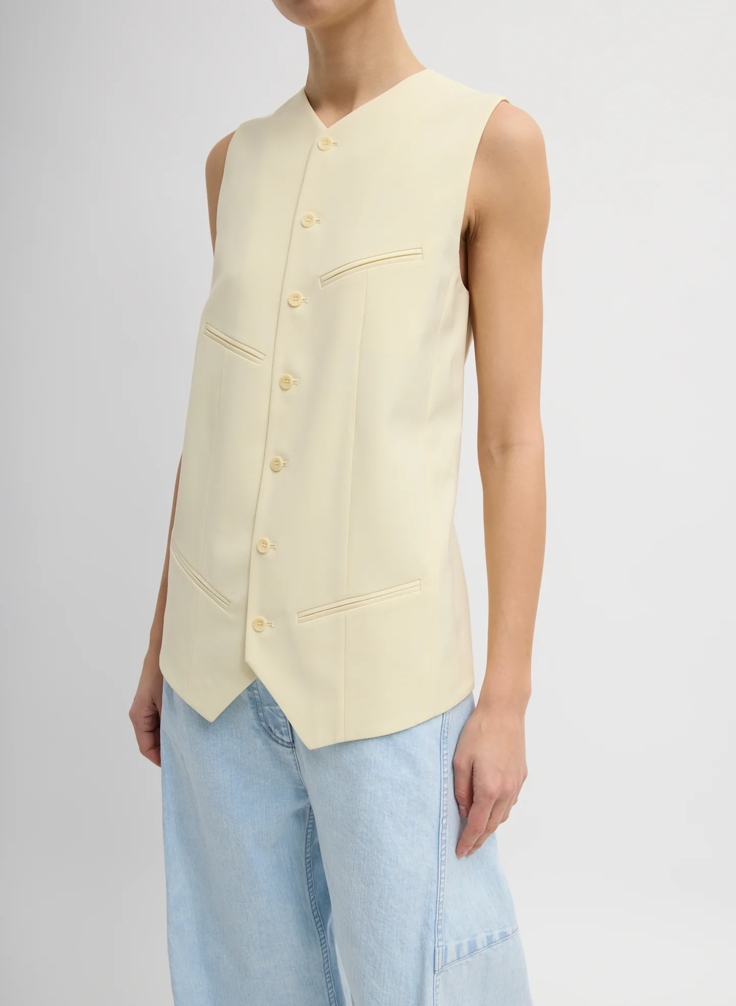 Tropical Wool Easy Vest