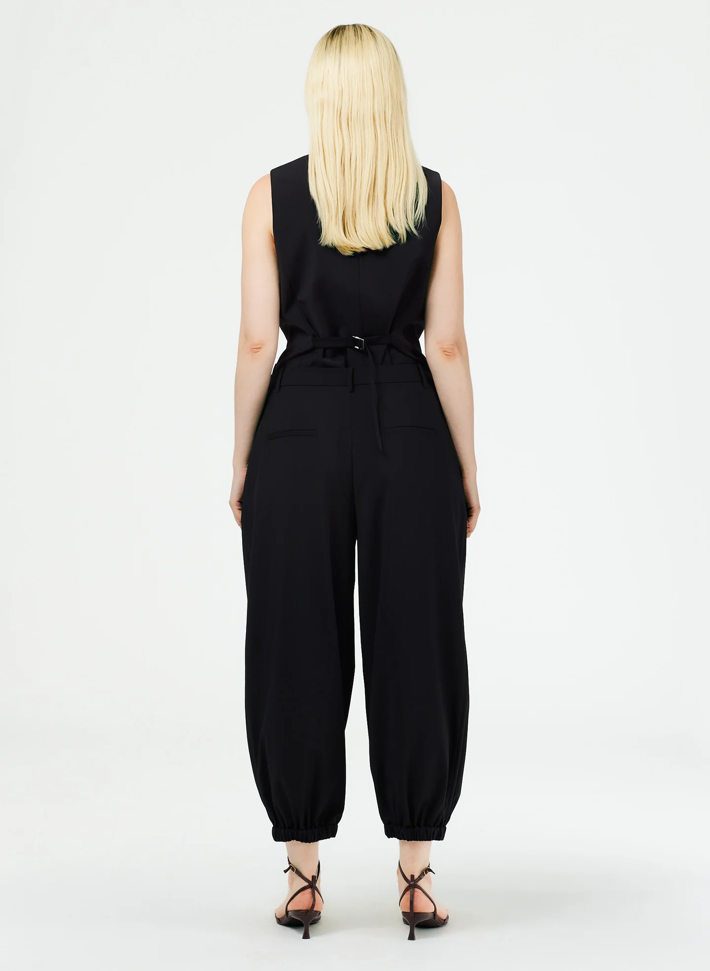 Tropical Wool Pleated Balloon Pant - Long - Image 3