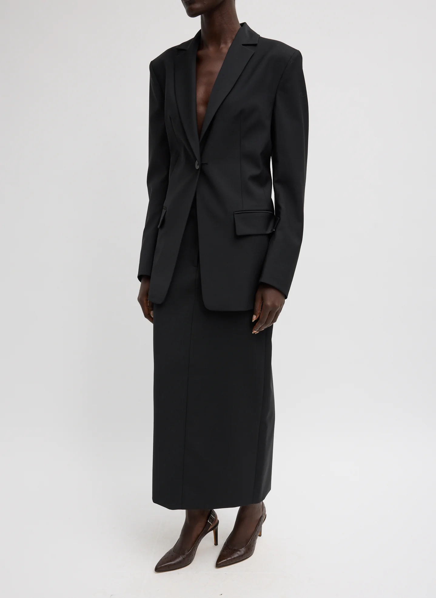 Tropical Wool Sculpted Blazer - Image 10