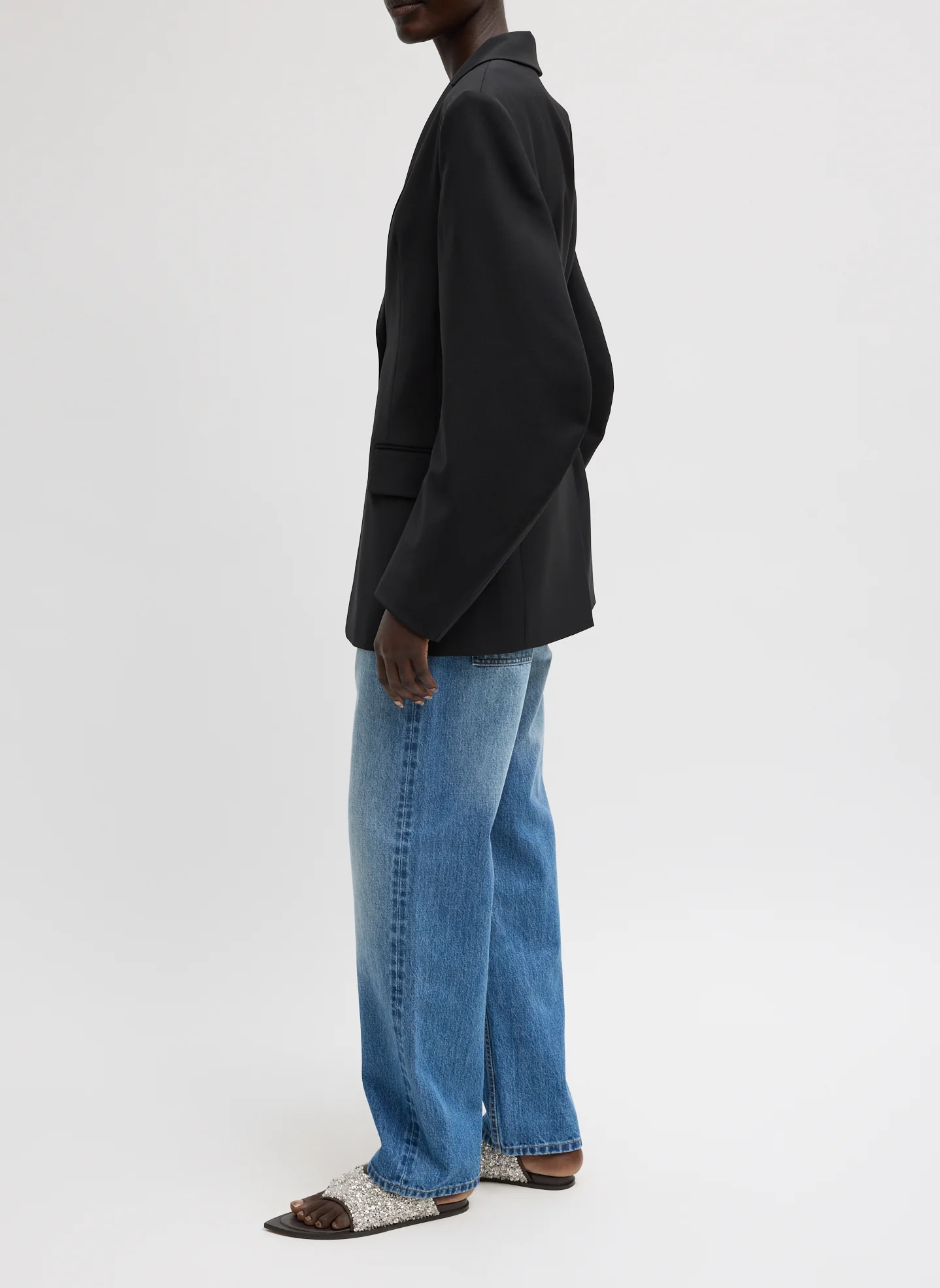 Tropical Wool Sculpted Blazer - Image 3