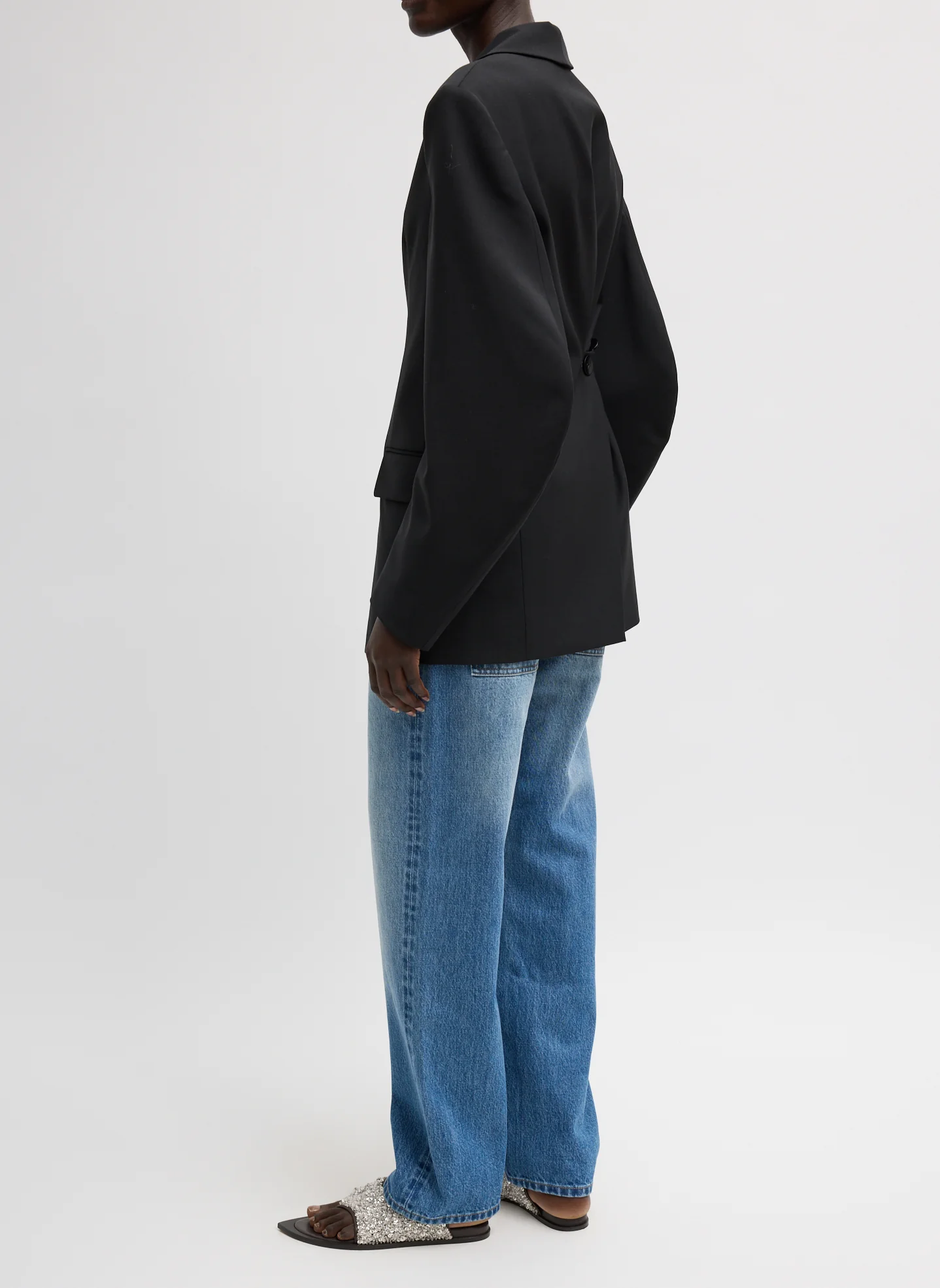 Tropical Wool Sculpted Blazer - Image 4