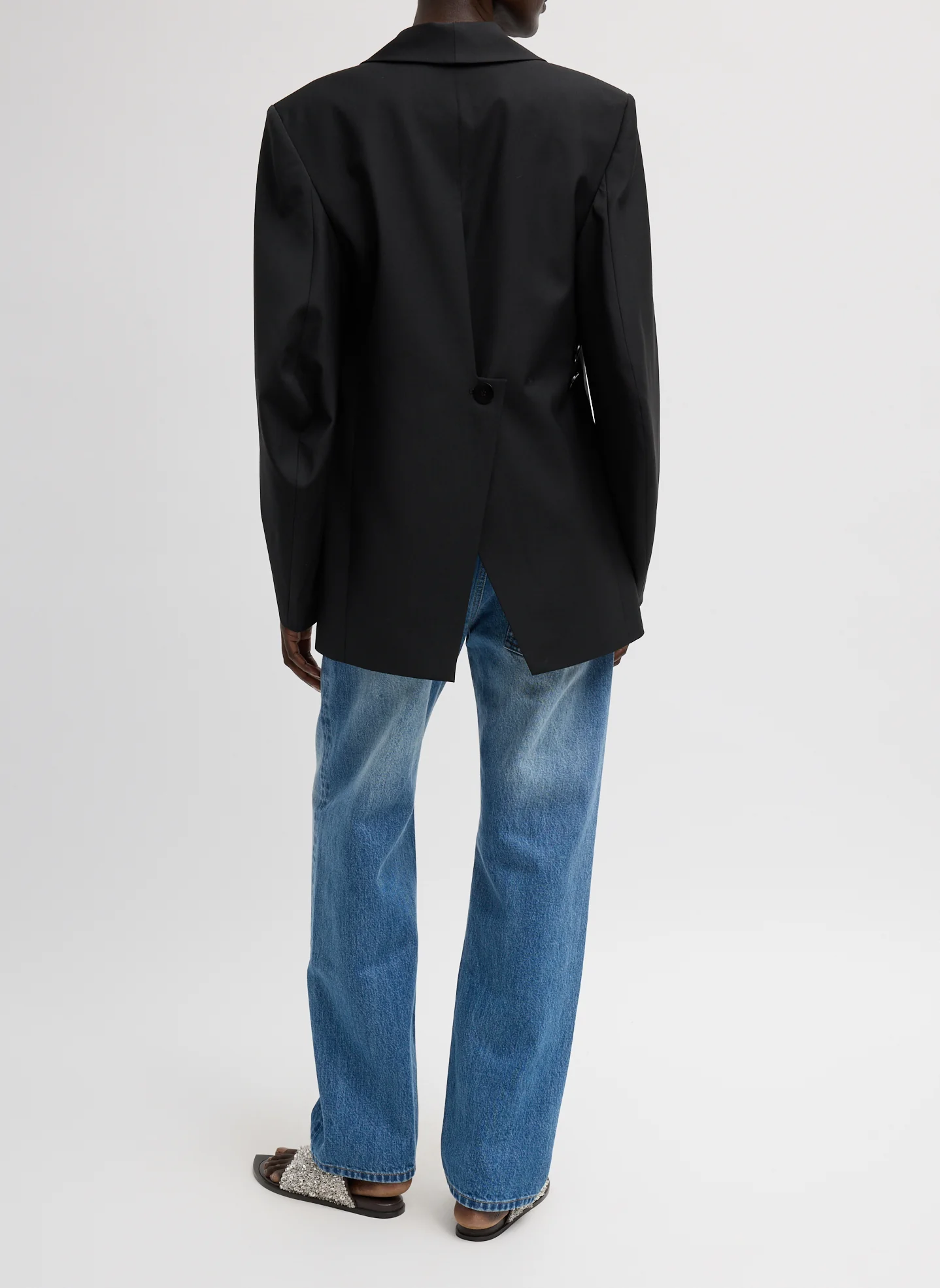 Tropical Wool Sculpted Blazer - Image 5