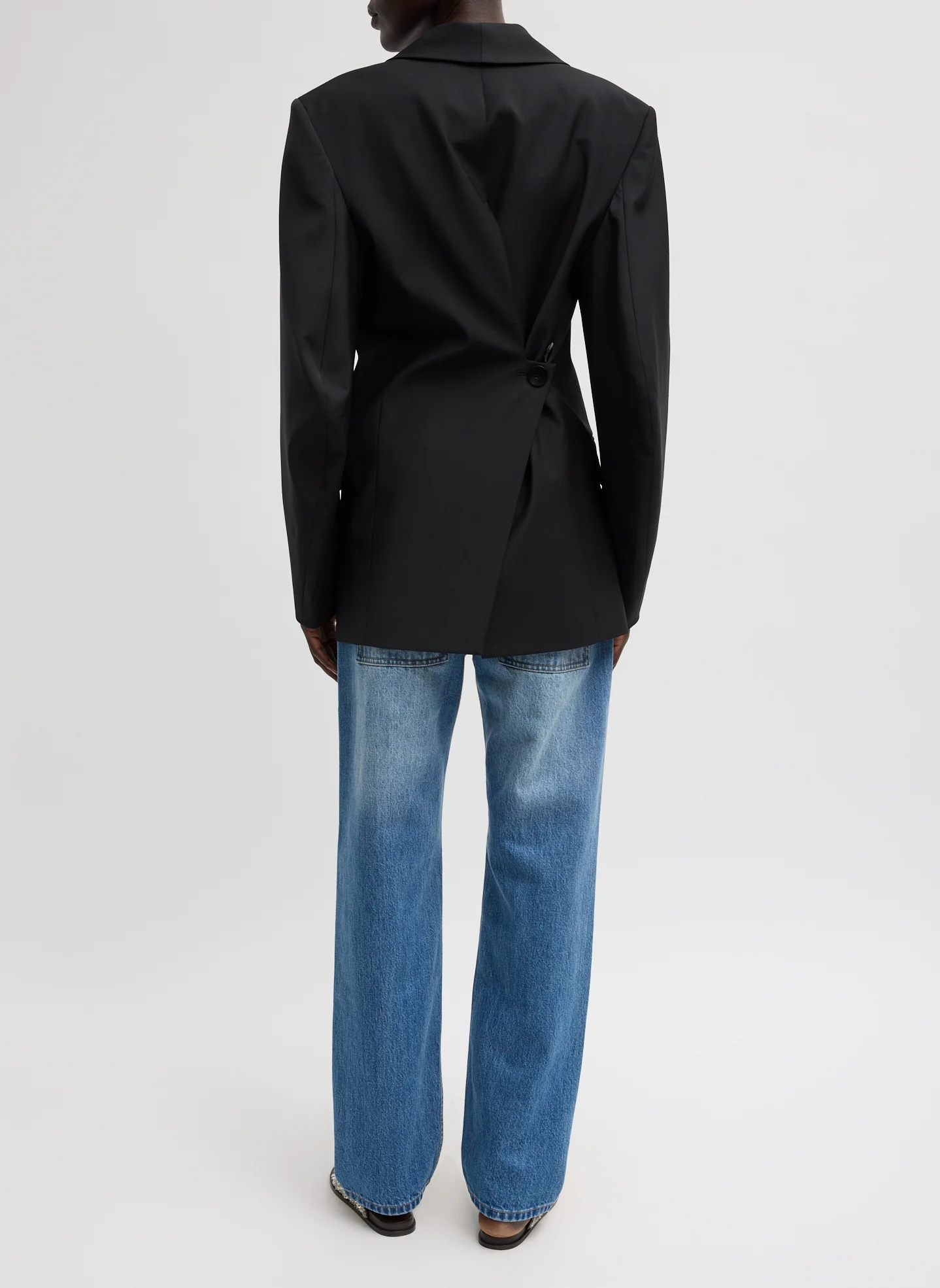 Tropical Wool Sculpted Blazer - Image 6