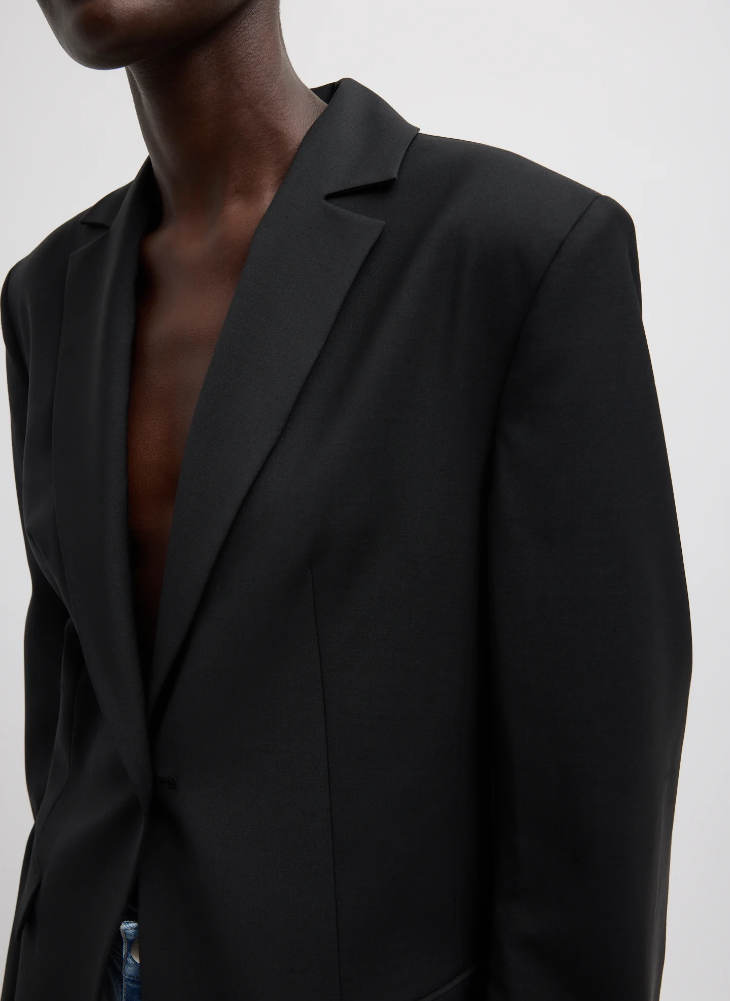 Tropical Wool Sculpted Blazer - Image 8