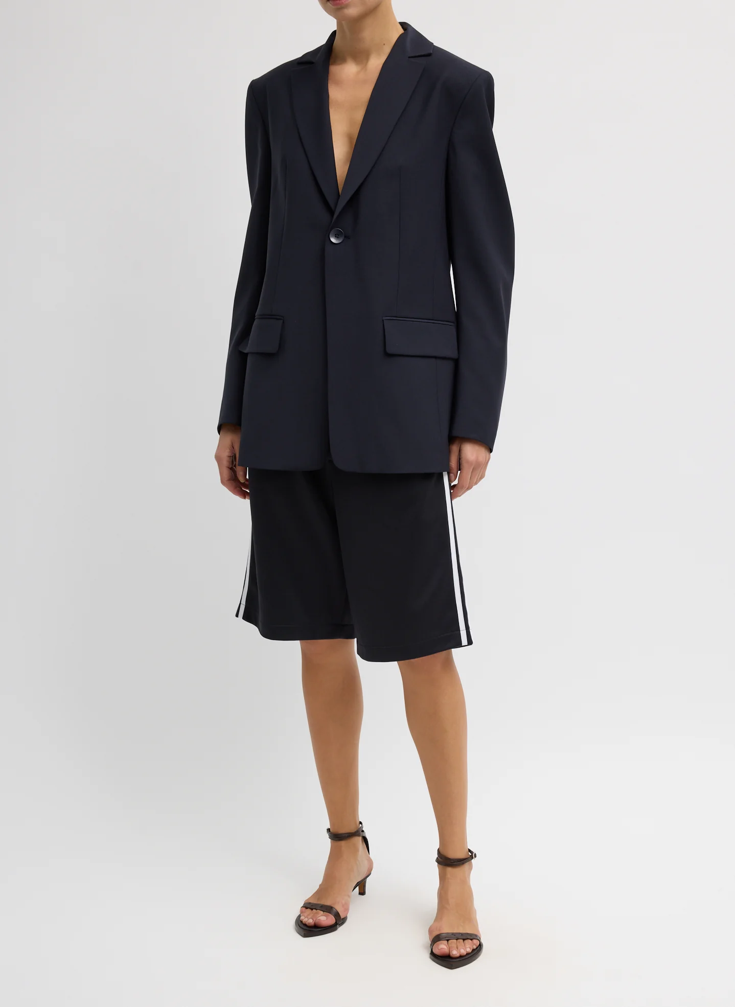 Tropical Wool Sculpted Blazer - Image 3