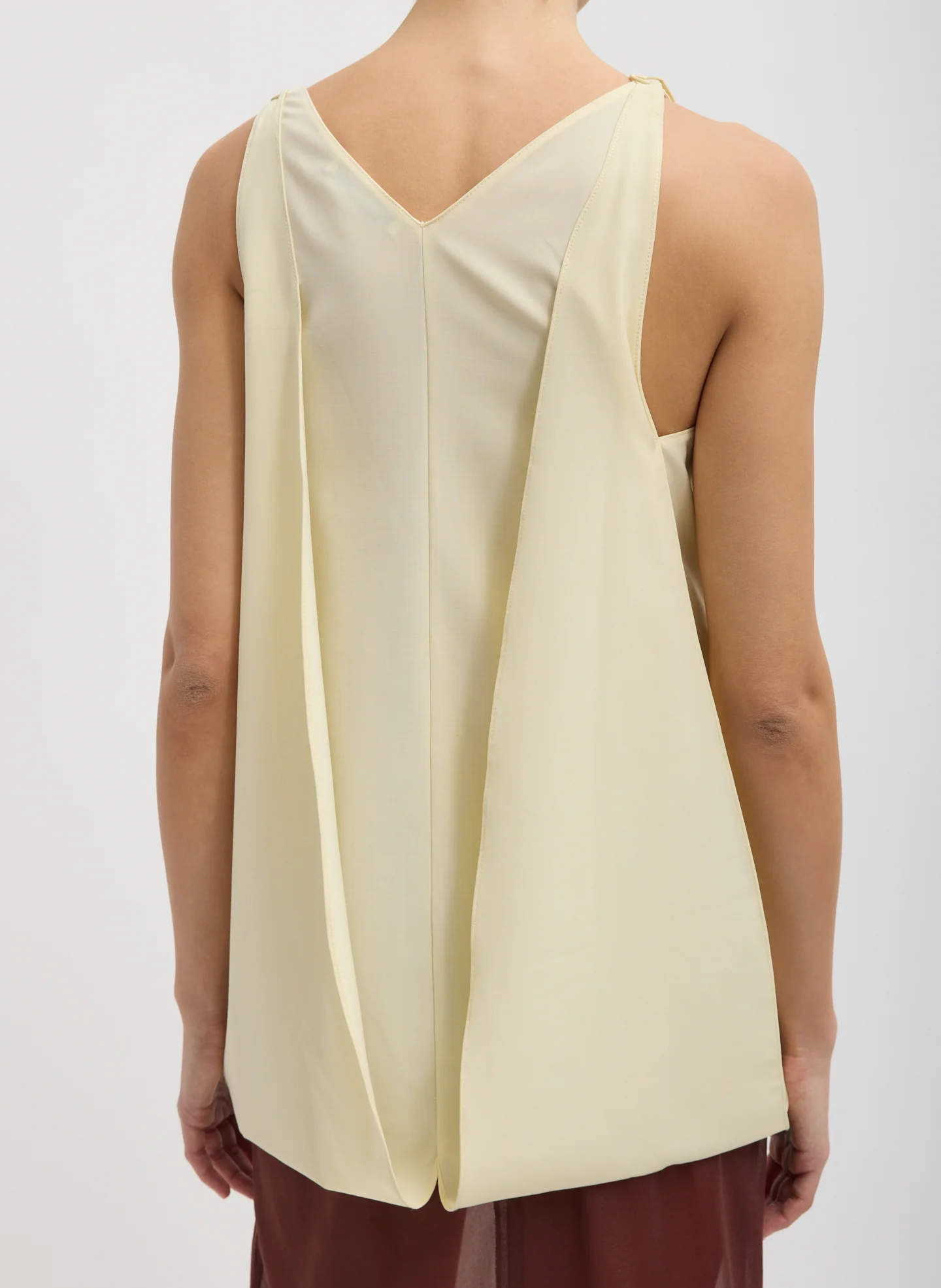 Tropical Wool Sleeveless Paneled Tunic - Image 5