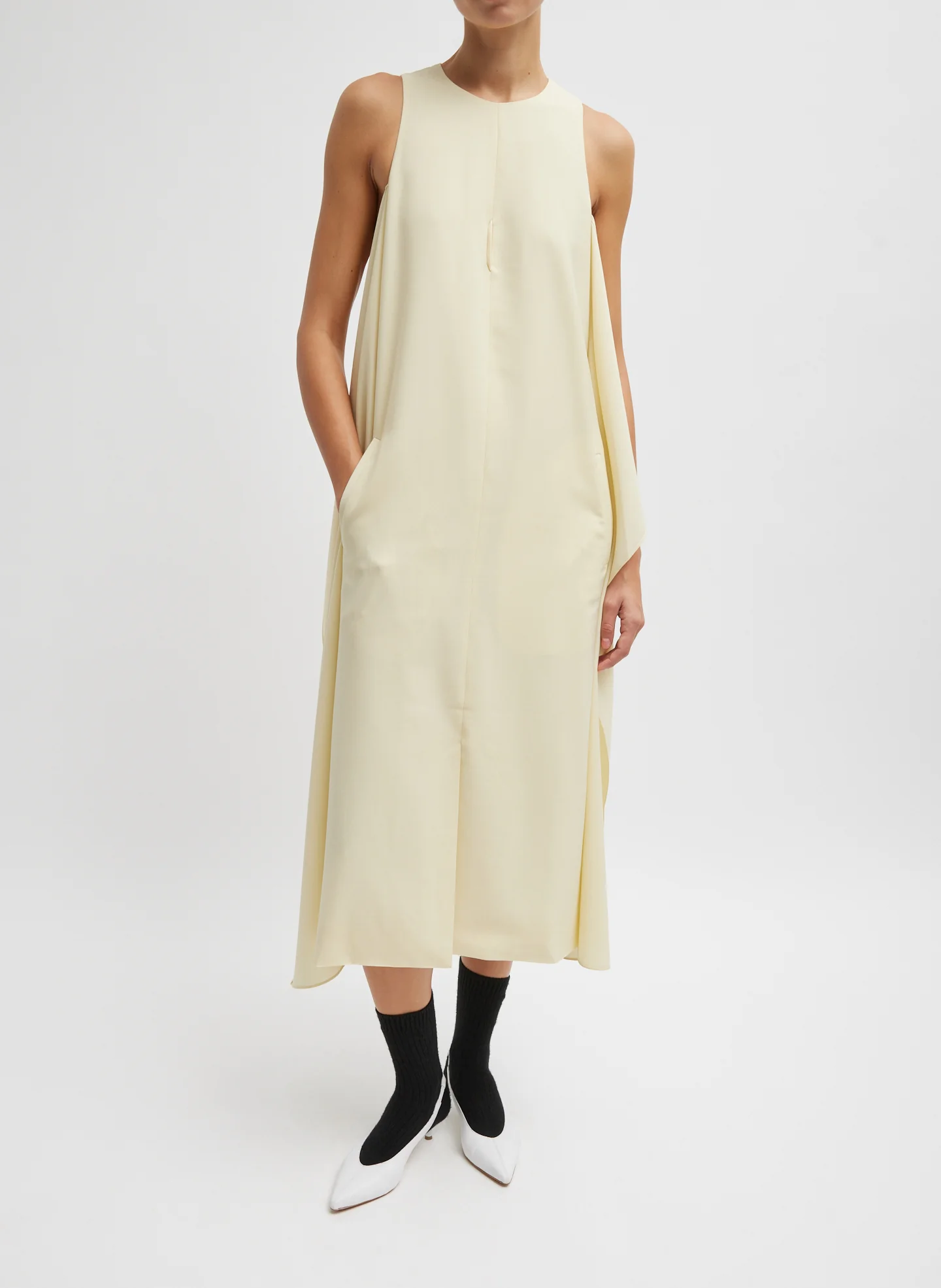 Tropical Wool Tie Front Dress - Image 5