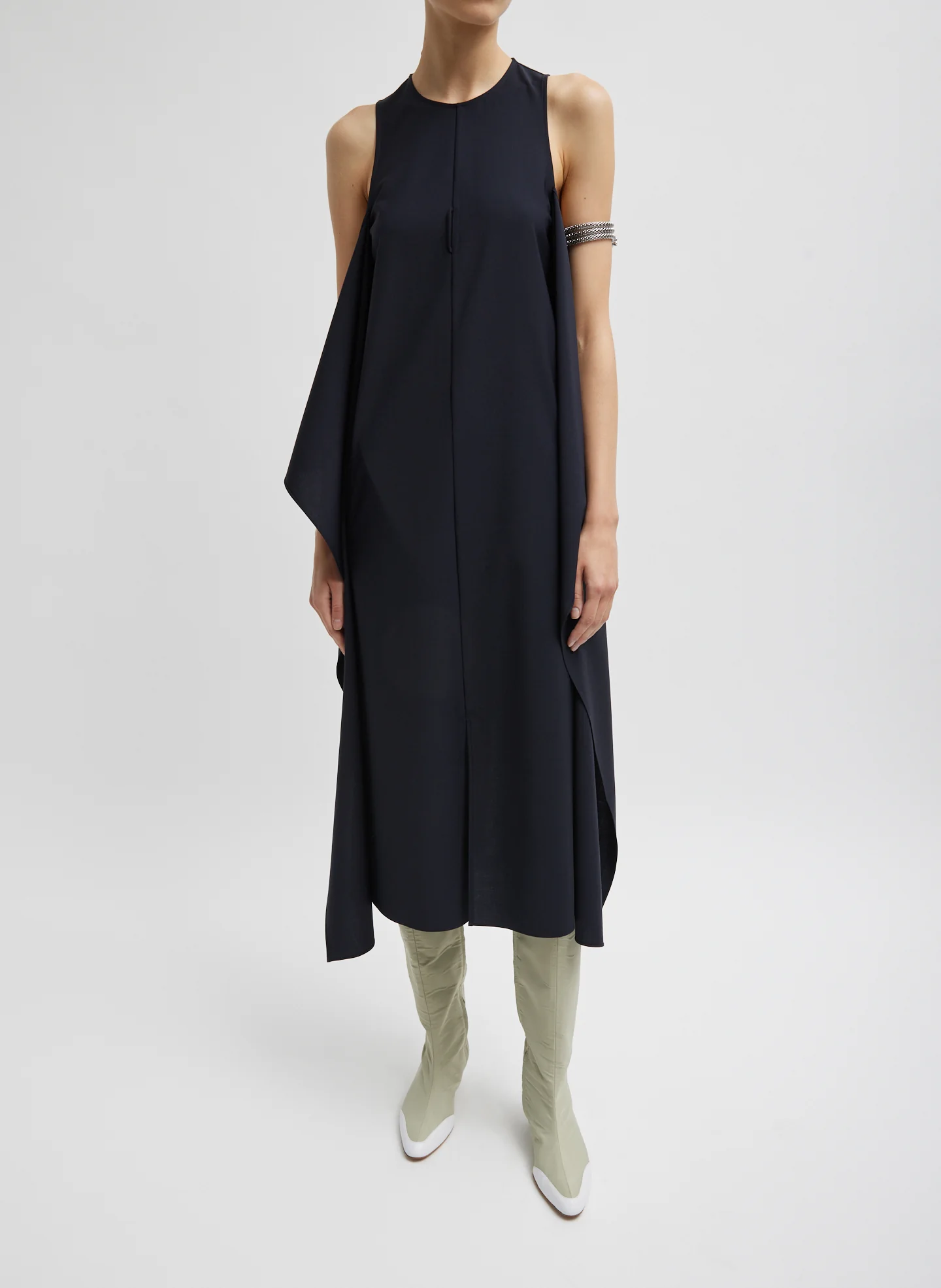 Tropical Wool Tie Front Dress - Image 2