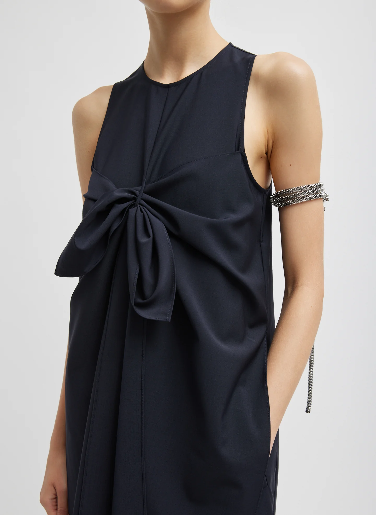 Tropical Wool Tie Front Dress - Image 5