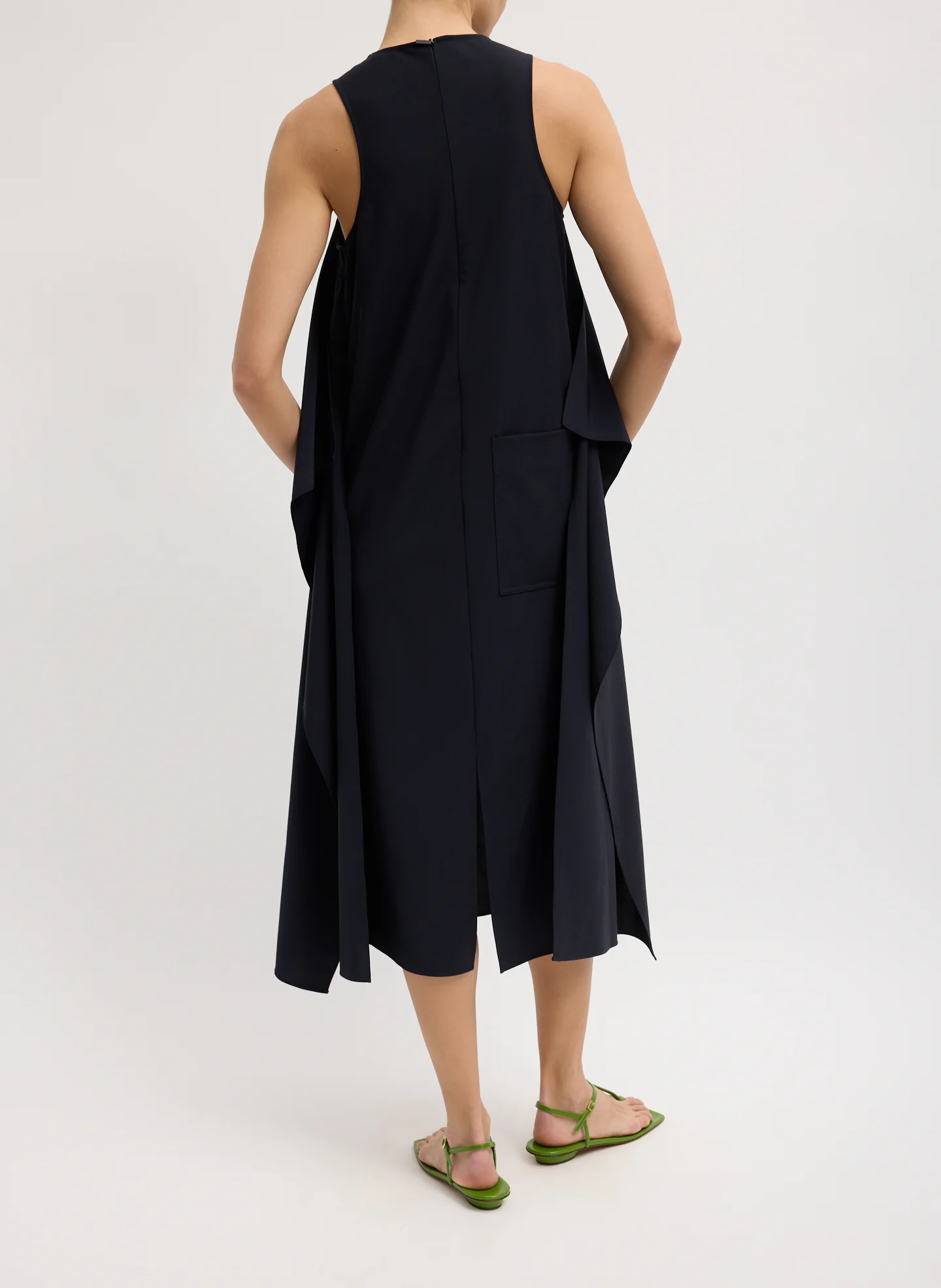Tropical Wool Tie Front Dress - Image 7