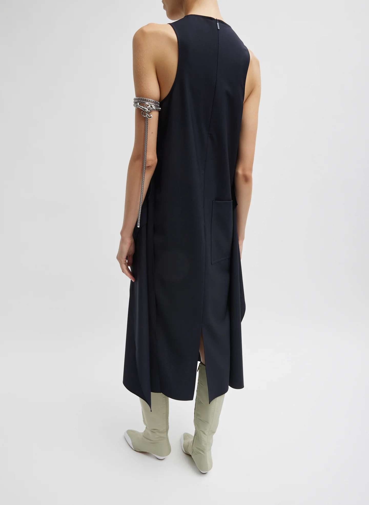 Tropical Wool Tie Front Dress - Image 9