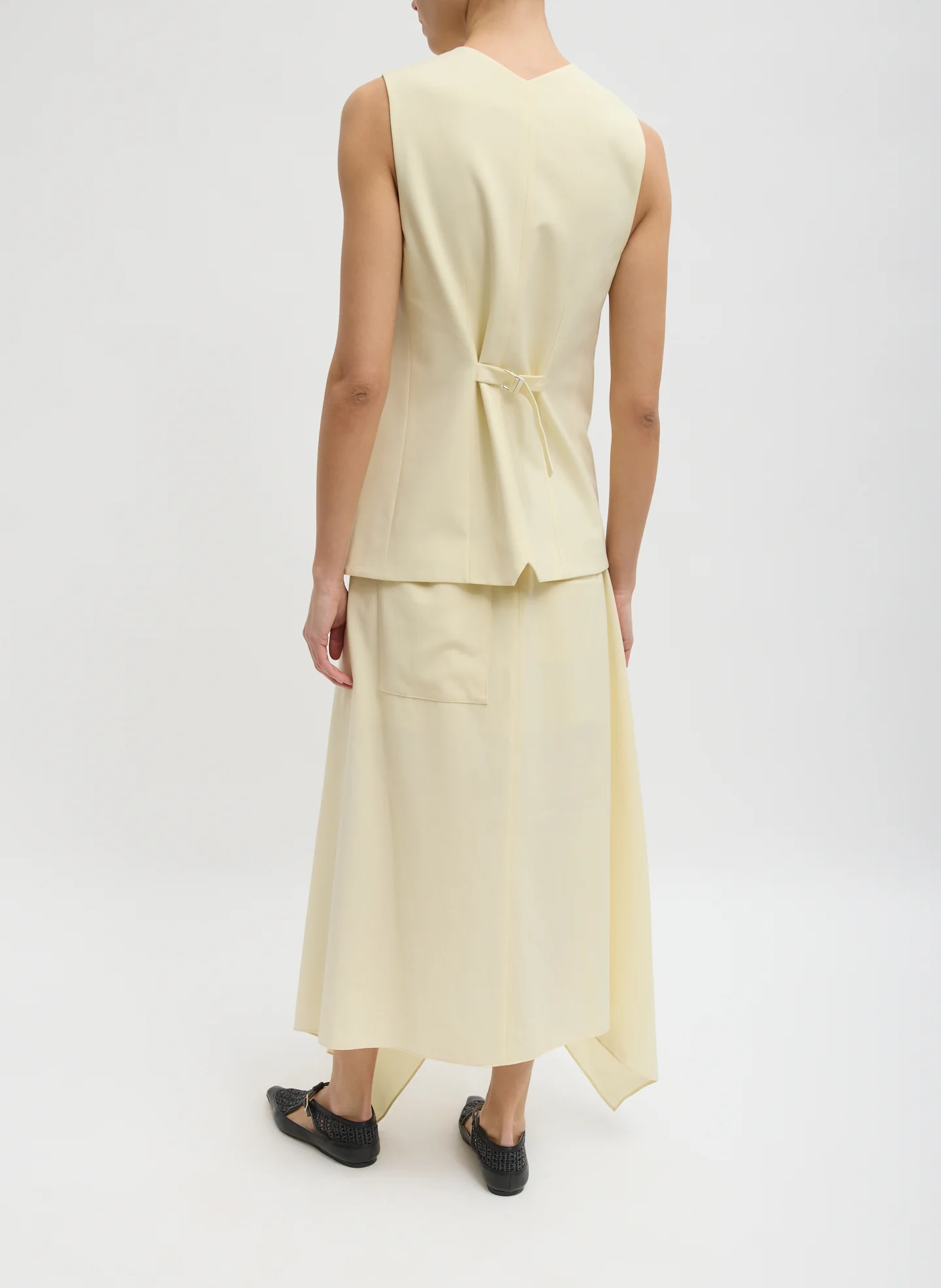 Tropical Wool Tie Front Trouser Skirt - Image 7