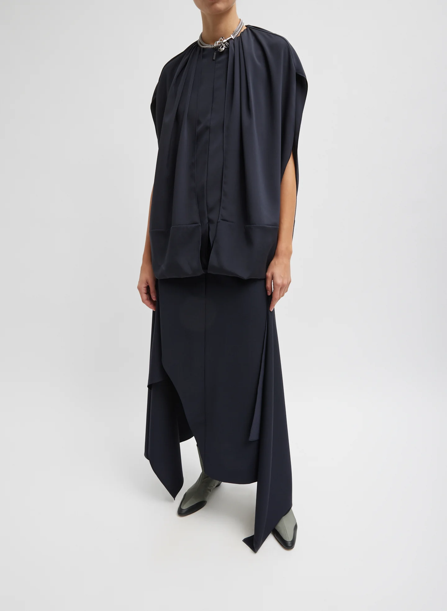 Tropical Wool Tie Front Trouser Skirt - Image 2
