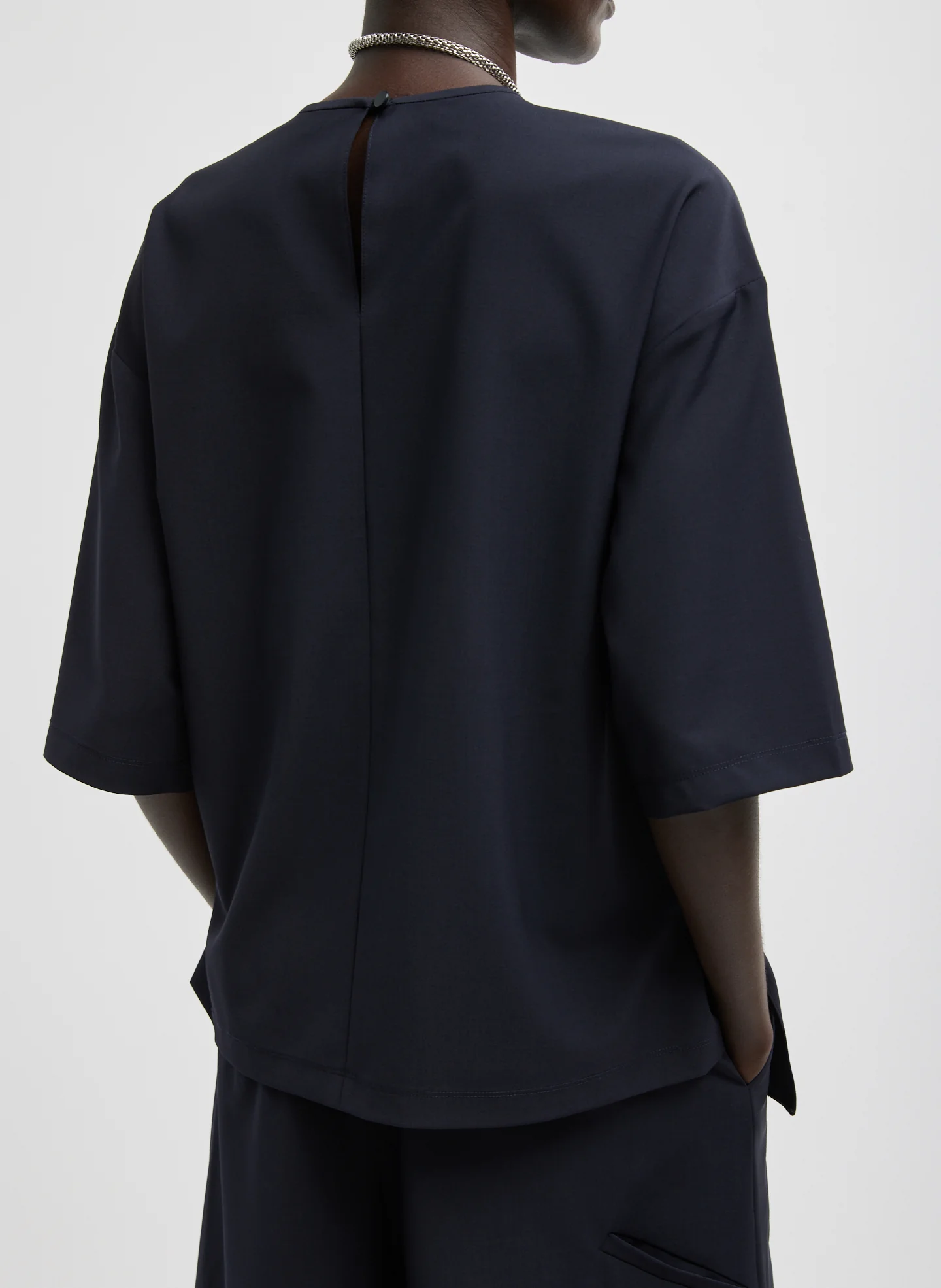 Tropical Wool Tie Front T-Shirt - Image 4