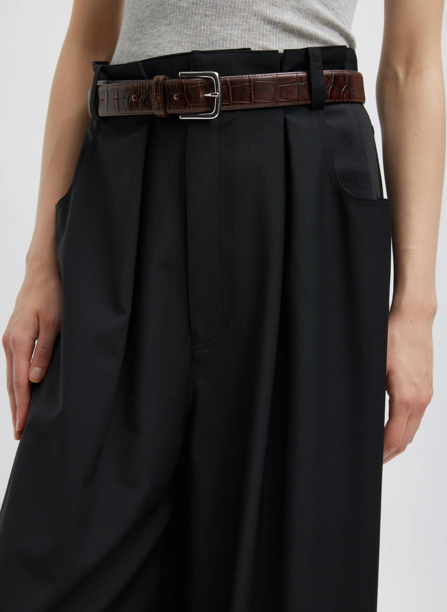 Tropical Wool Walker Wide Leg Pant - Image 3